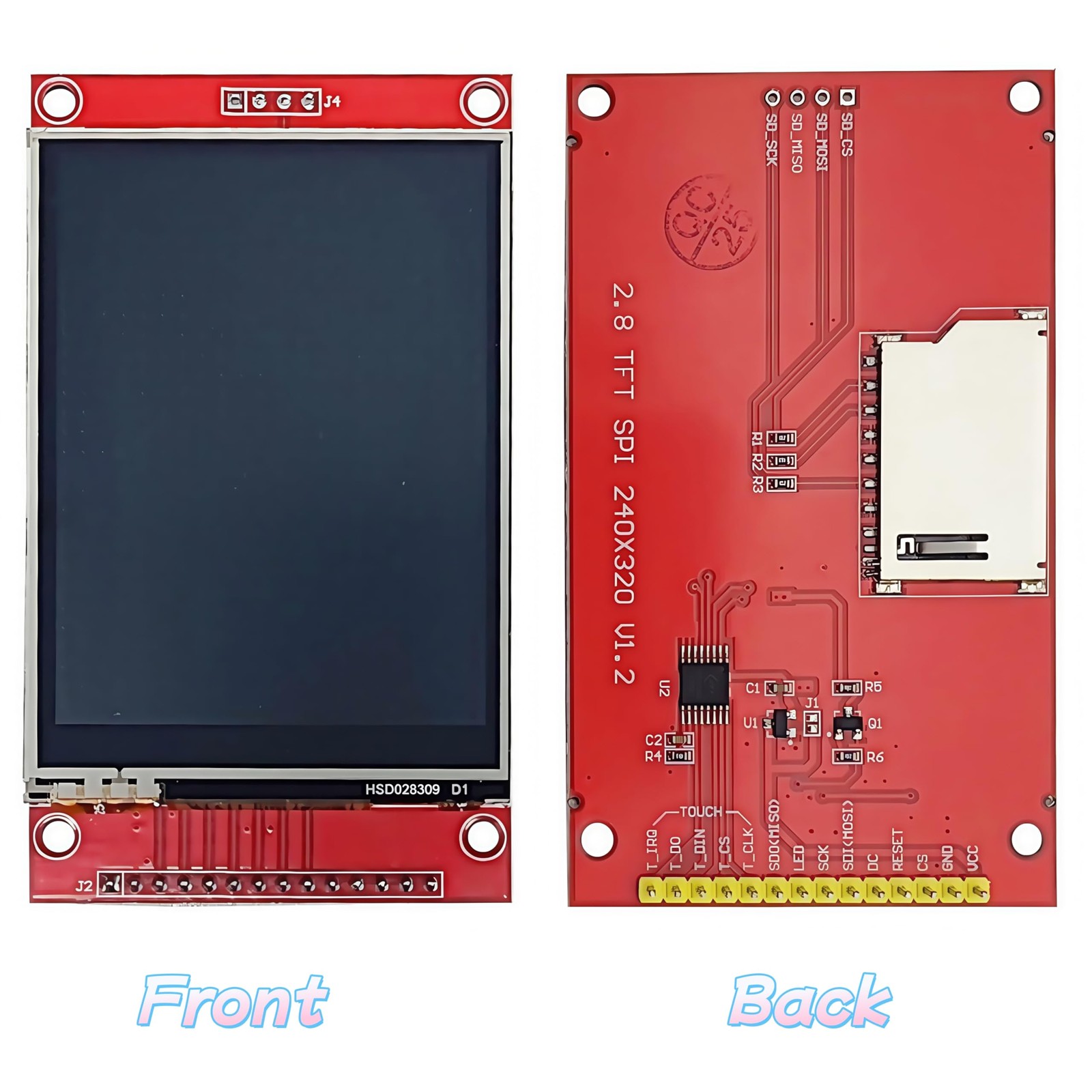 2.8 Inch TFT LCD Module 320×240 SPI Serial ILI9341 Touch Screen Arduino IOT