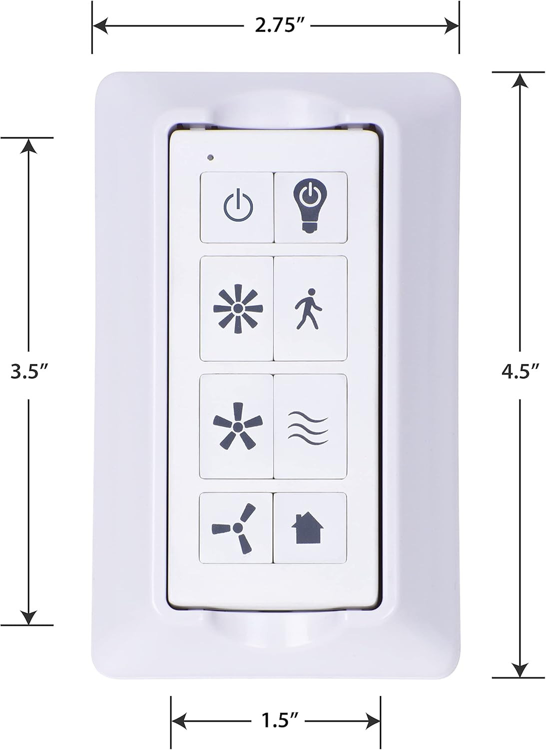 Universal Ceiling Fan Remote Control Kit with Receiver, Wall Do