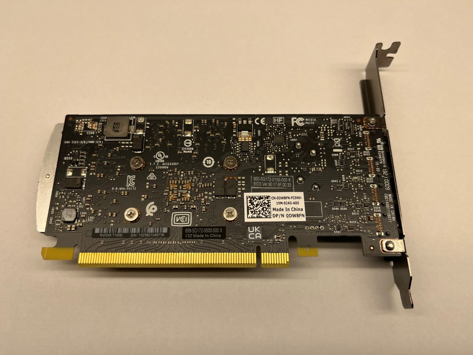 Dell Nvidia Quadro T1000 4GB GDDR6 4x Mini DP Graphics Card 0DW8FN