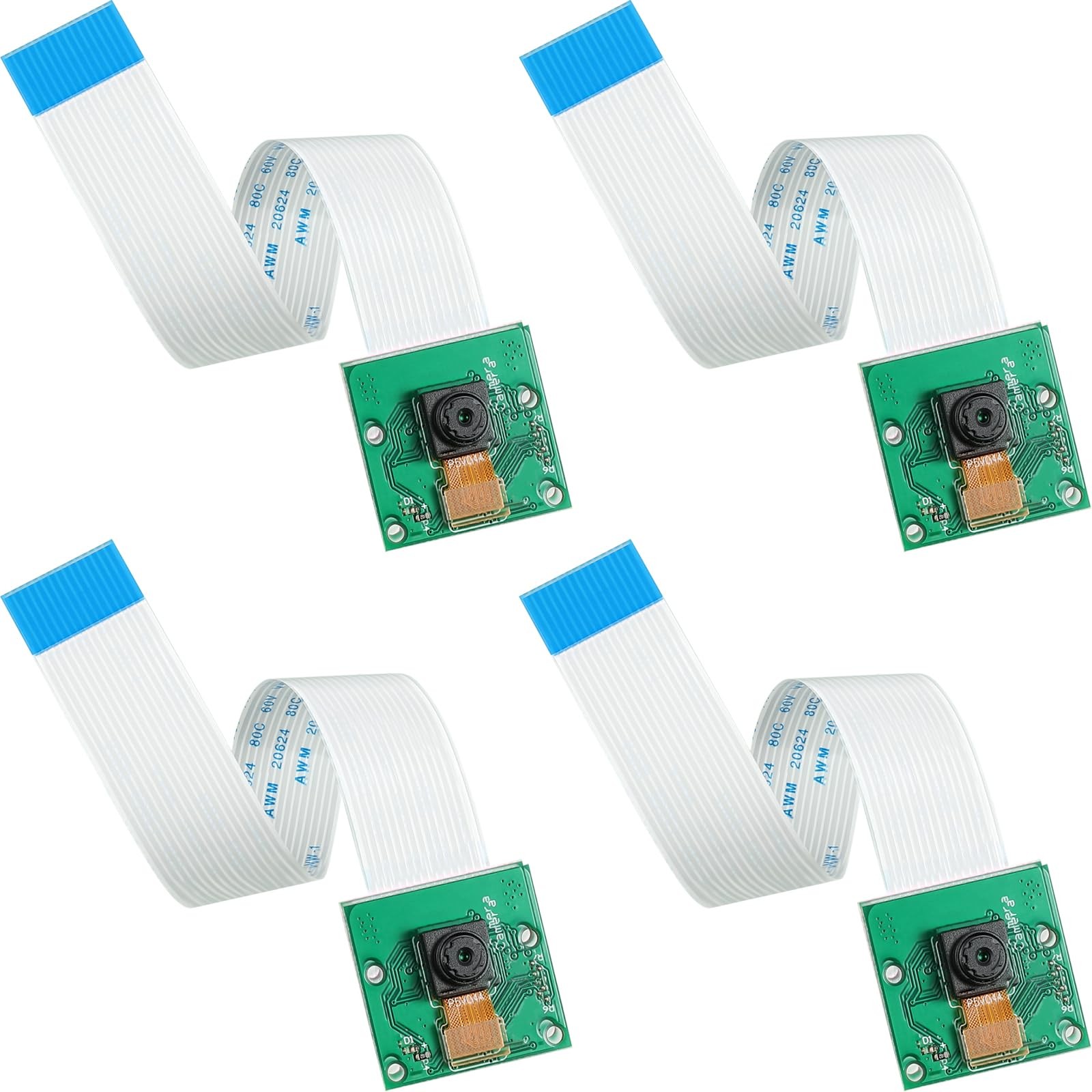 4 Pieces 5 Megapixels 1080p Sensor OV5647 Mini Camera Module with 6 Inch 15 P…
