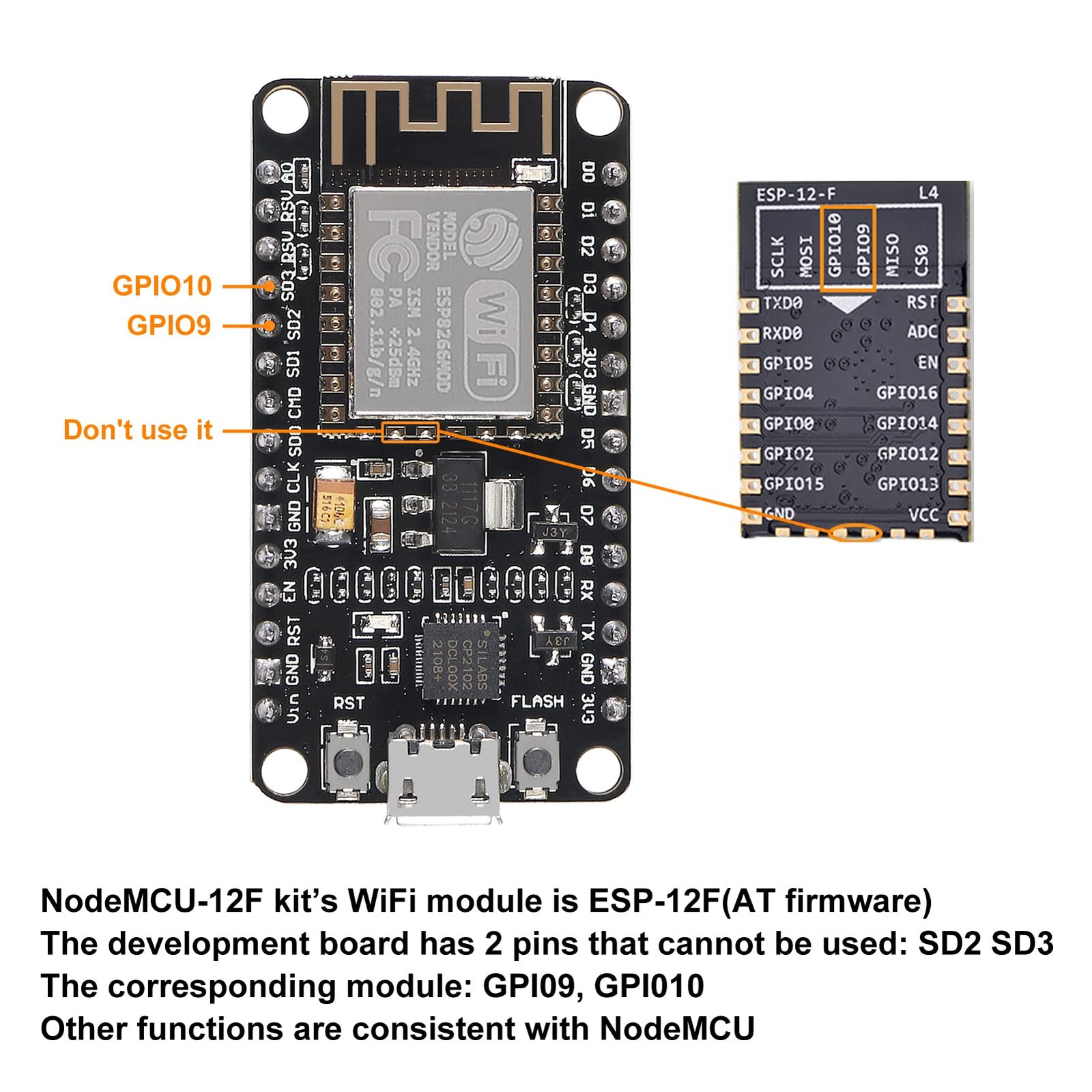 4PCS ESP8266 ESP-12F Development Board Internet NodeMCU WiFi Serial Wireless …