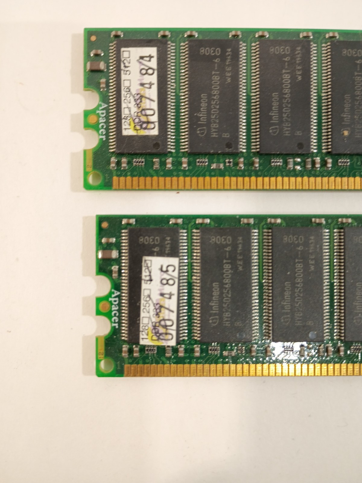 Apacer 512MB UNB PC2700U CL 2.5 RAM 2 ea. (old computer) GC