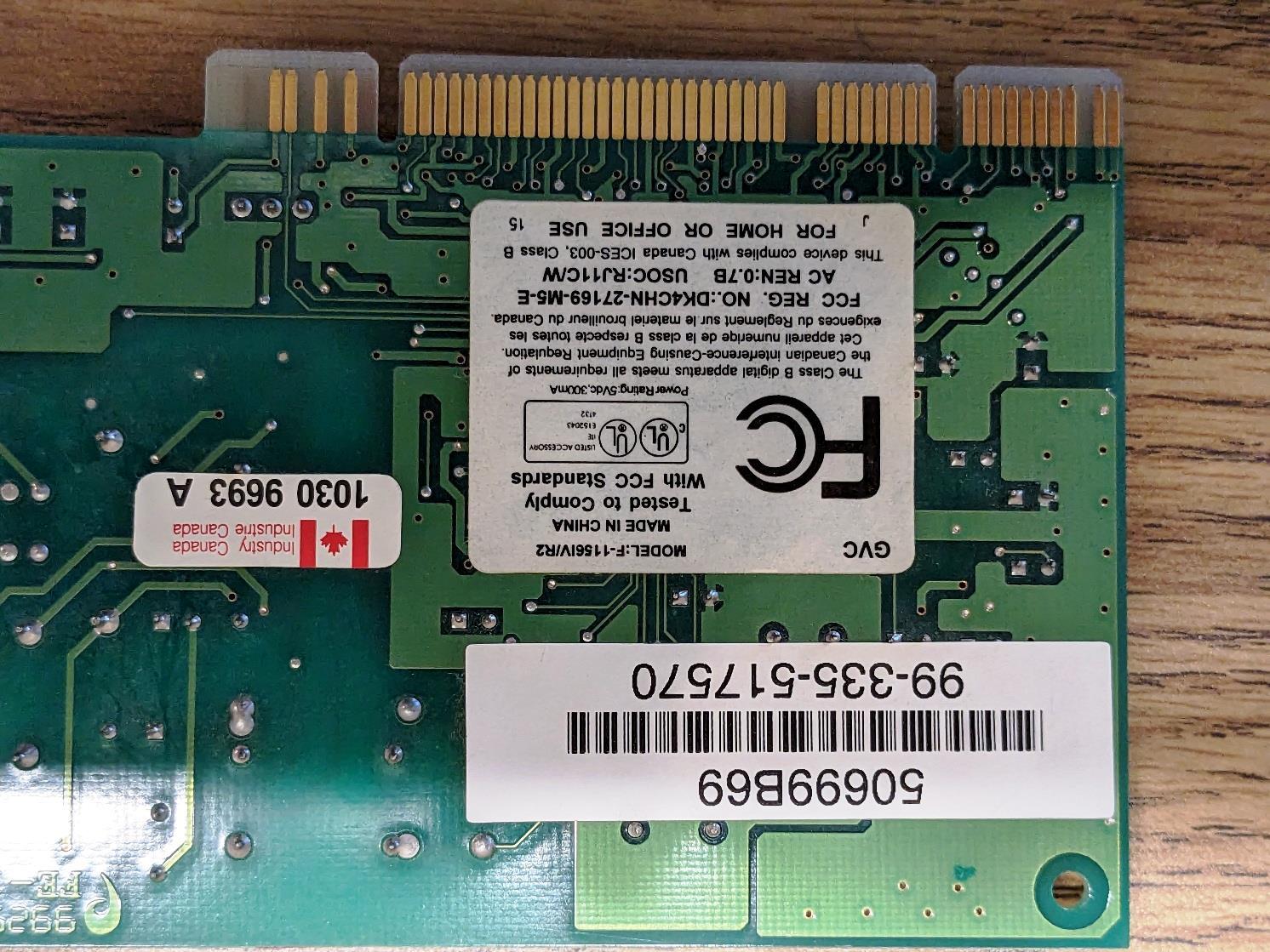 Lot of 11 – Misc. Brands FAX Modem Internal PCI – MW560CI, 1303 (see pictures)