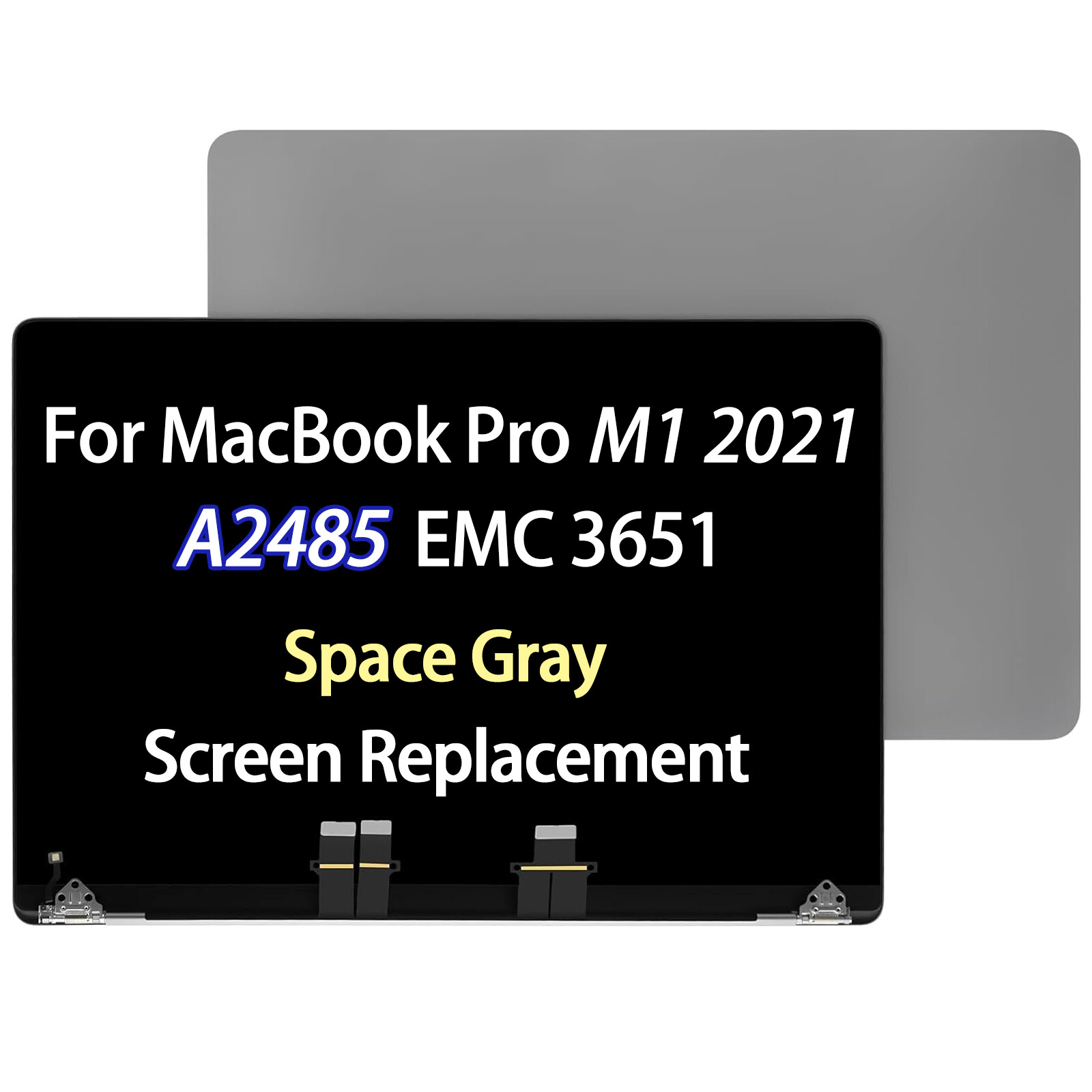 A2485 LCD Screen Replacement Assembly for MacBook Pro 16″ M1 2021 EMC 3651 Gray