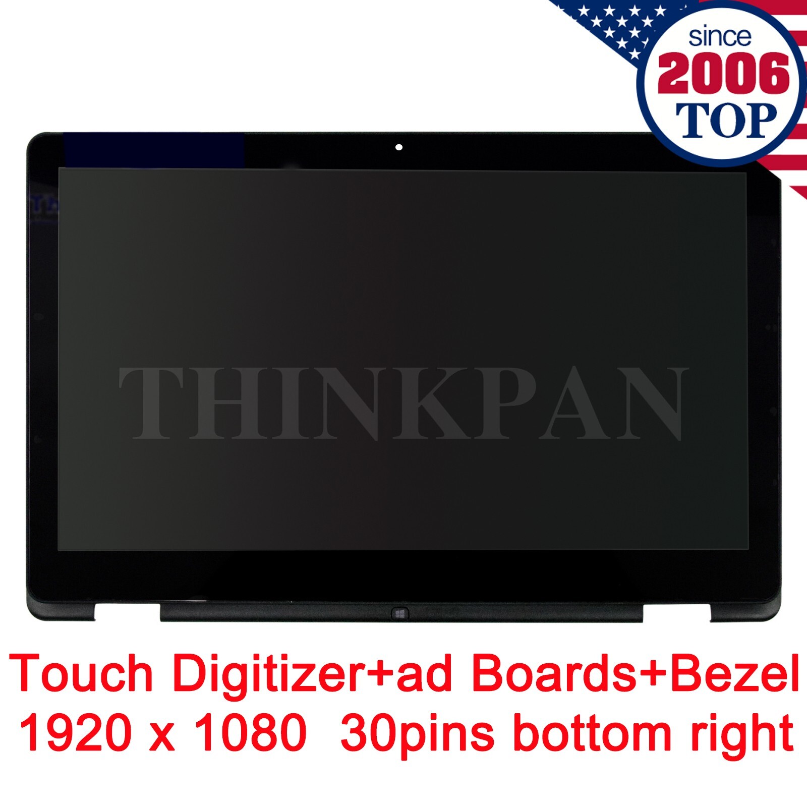 30pins Touch Digitizer+ad Boards+Bezel for Dell Inspiron 15-7558 FHD NV156FHM-A1