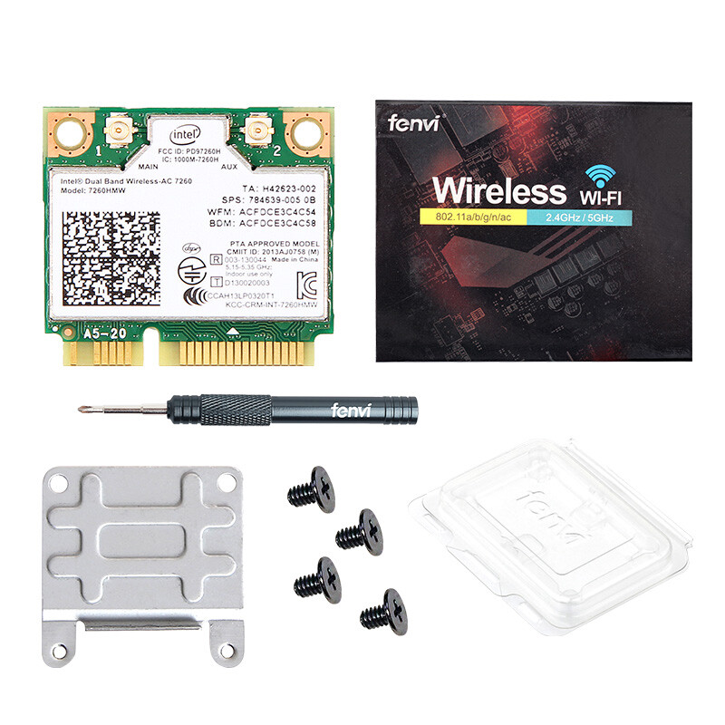 Wireless-AC 7260 7260HMW Mini PCIE Card Dual Band Bluetooth WiFi Card PC Adapter