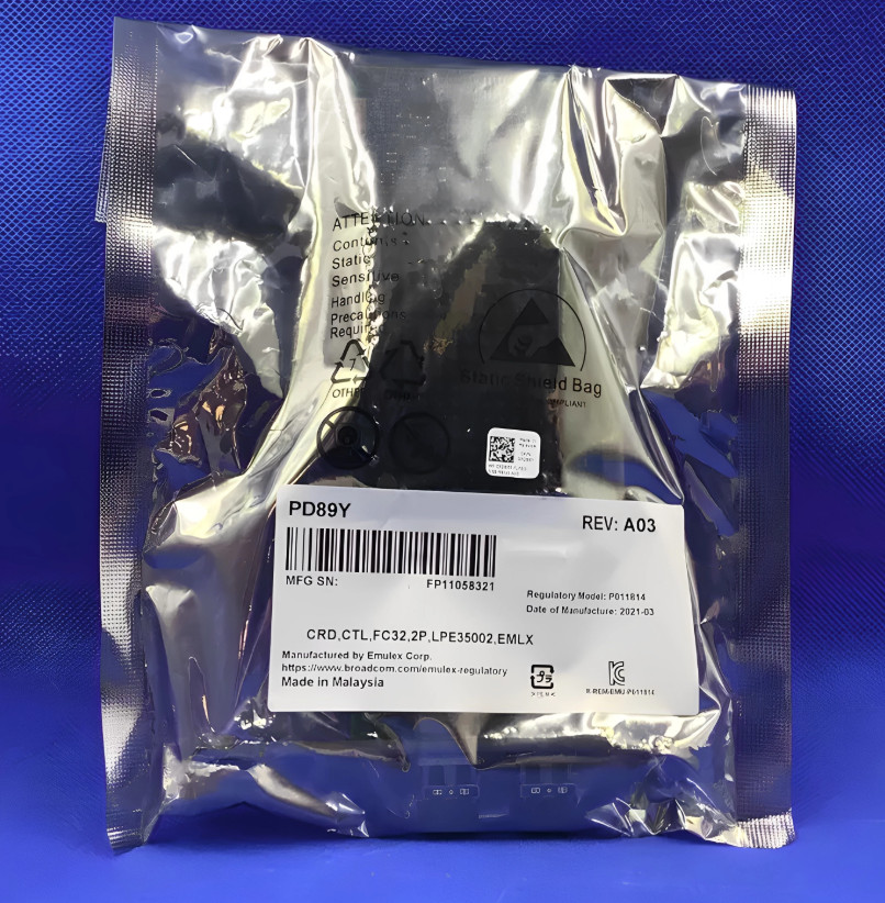 NEW LPE35002 DELL/EMULEX 32GB 2Port 32GFC SW Optical FC HBA Both Bracket 0PD89Y