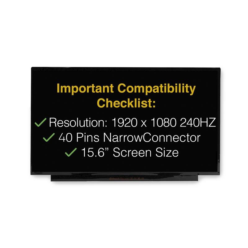 MSI DELTA 15 A5EFK-001 40 Pins FHD Screen Replacement LCD Display With Tools