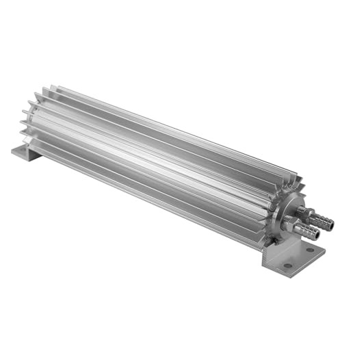 Universal 12” Aluminum Dual Pass Finned Transmission Oil Cooler W/Fittings