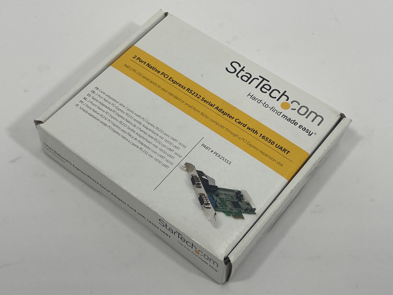 Genuine StarTech 1 Port Serial Adapter Card RS-232 PEX1S553LP Low Profile
