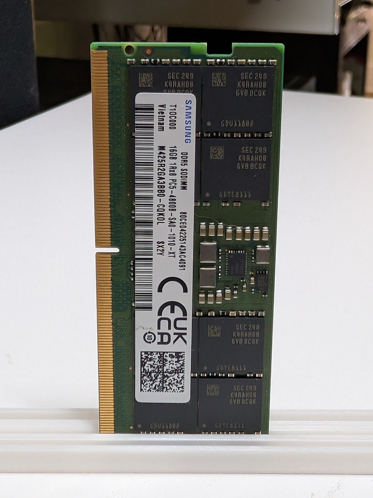 Samsung 16GB DDR5 4800 CL40 SODIMM Laptop RAM Memory PC5-4800B 1Rx8