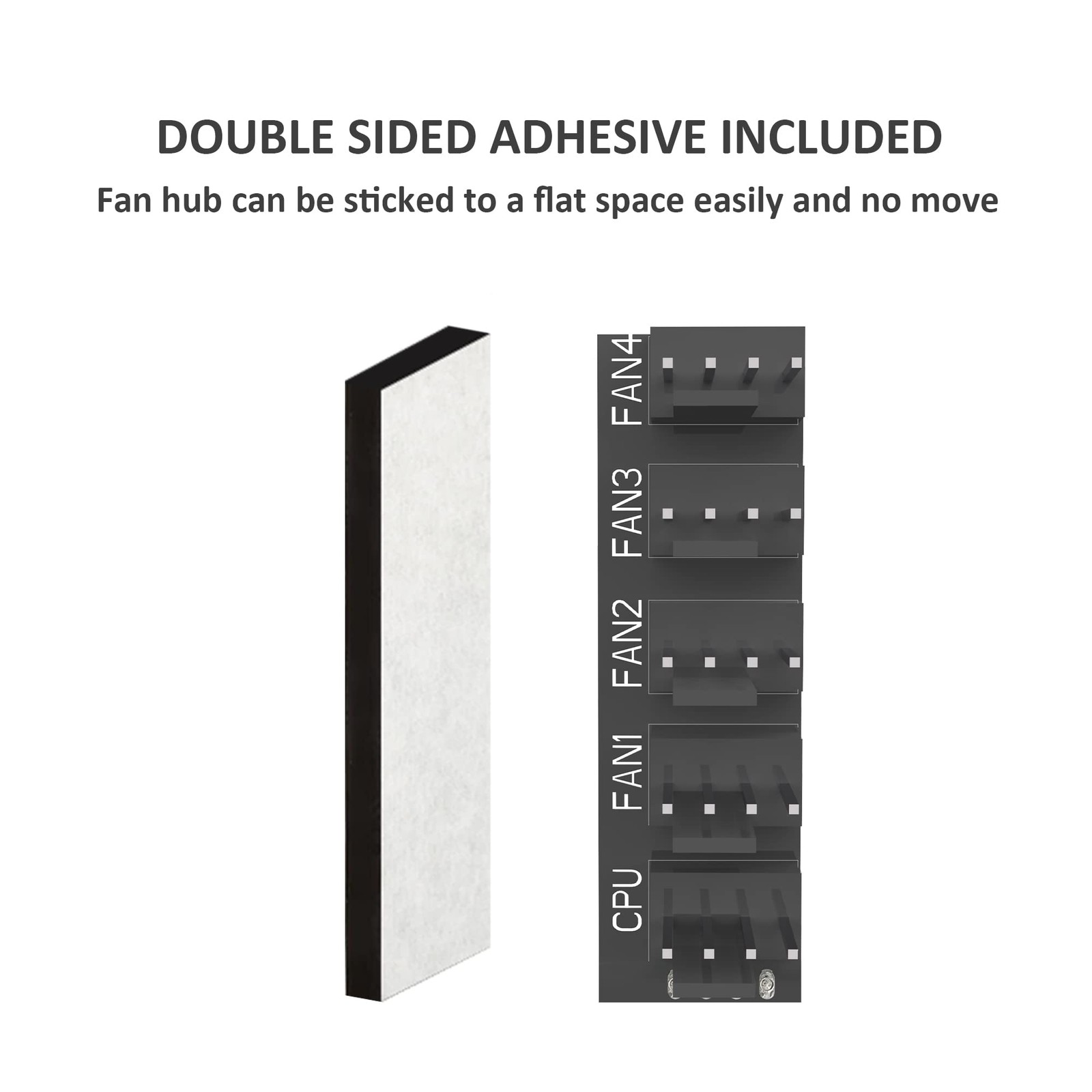 2-Pack 4Pin PWM Fan Hub 1 to 5 Ports Splitter Extension Cable for 3-Pin/4-Pin…
