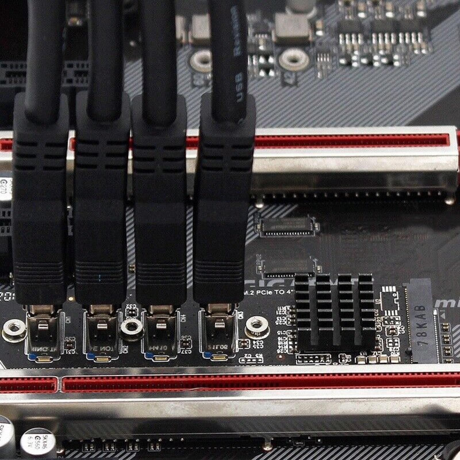 USB 3.0 PCI-E Riser Card M.2 to PCIE Extender Adapter Card 4 Port Adapter Card h