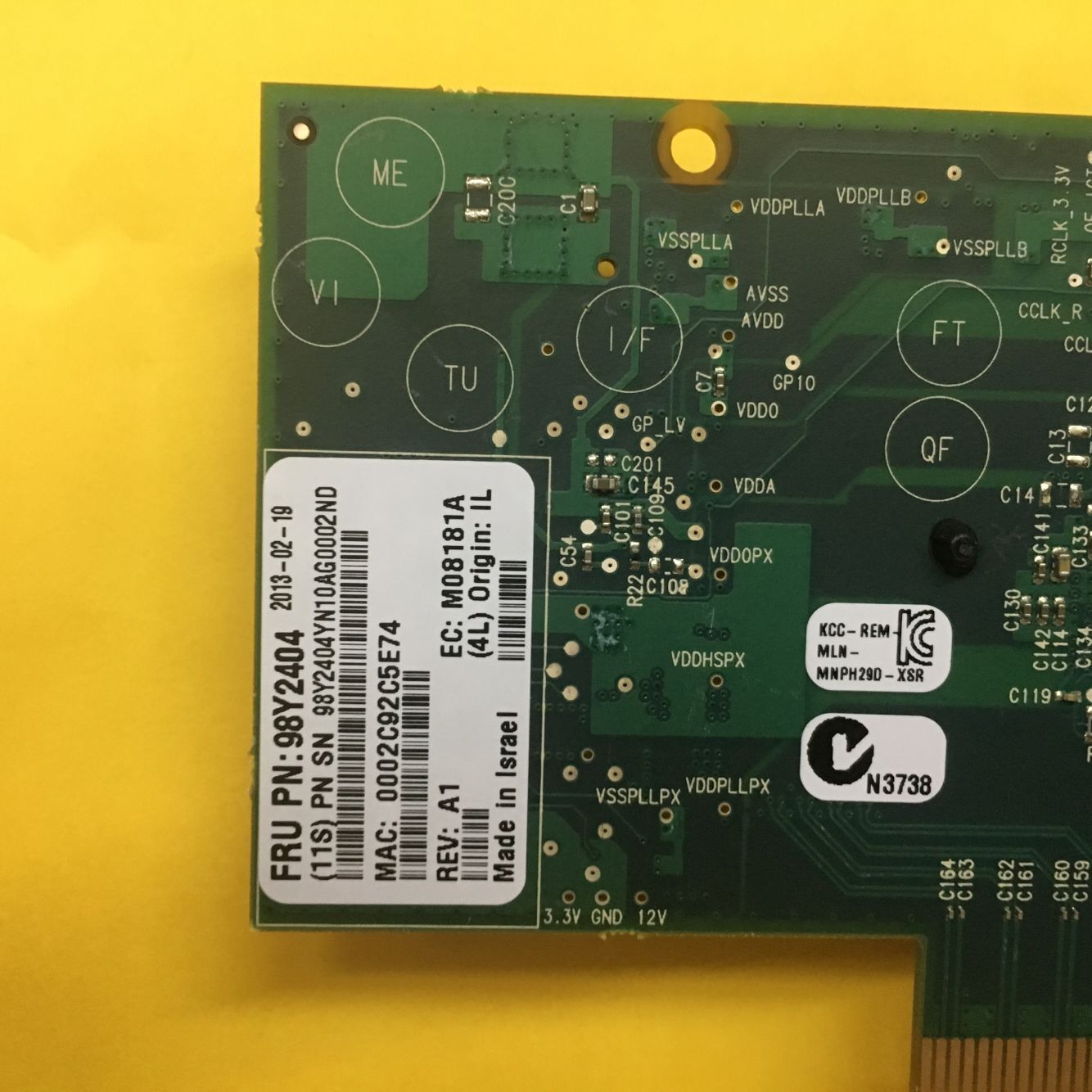 MNPH29D-XTR MELLANOX 10Gbe ETHERNET DUAL PORT CONNECTX-2 SFP+ 5.0GT/S