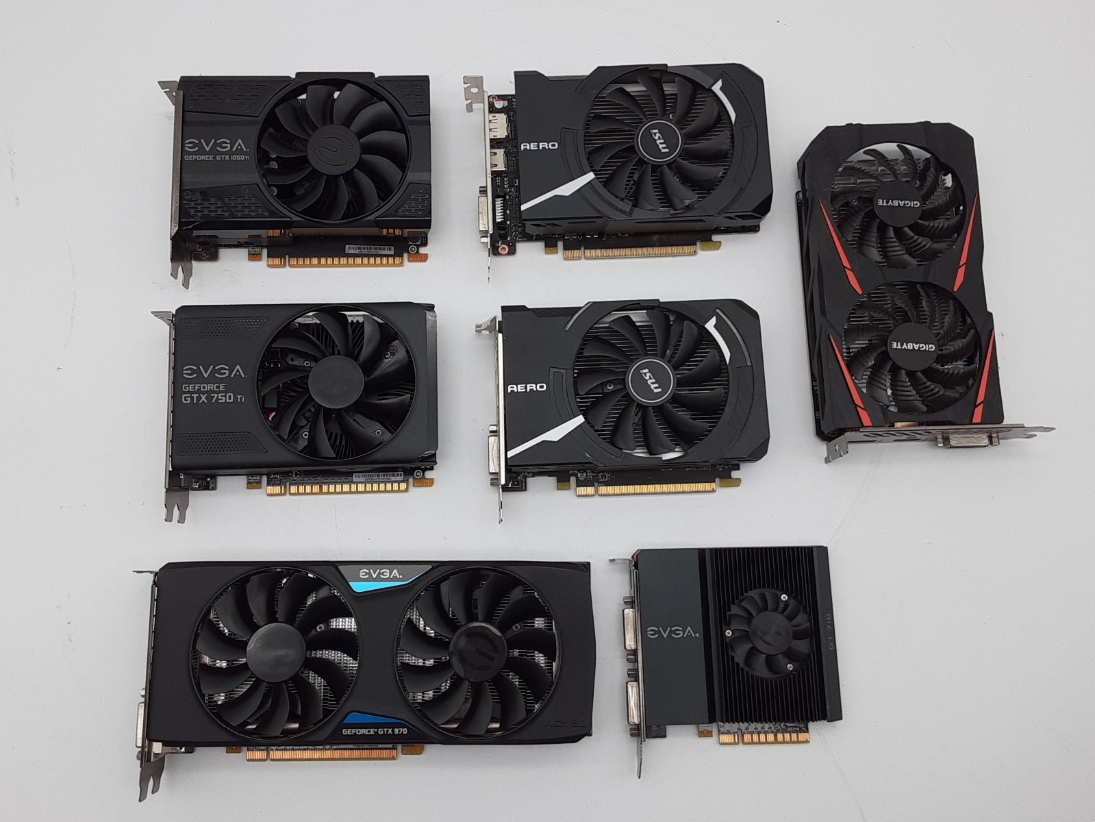 *LOT OF 7* Mixed Brand and Model Graphics Cards GPUs | Tested | See Description