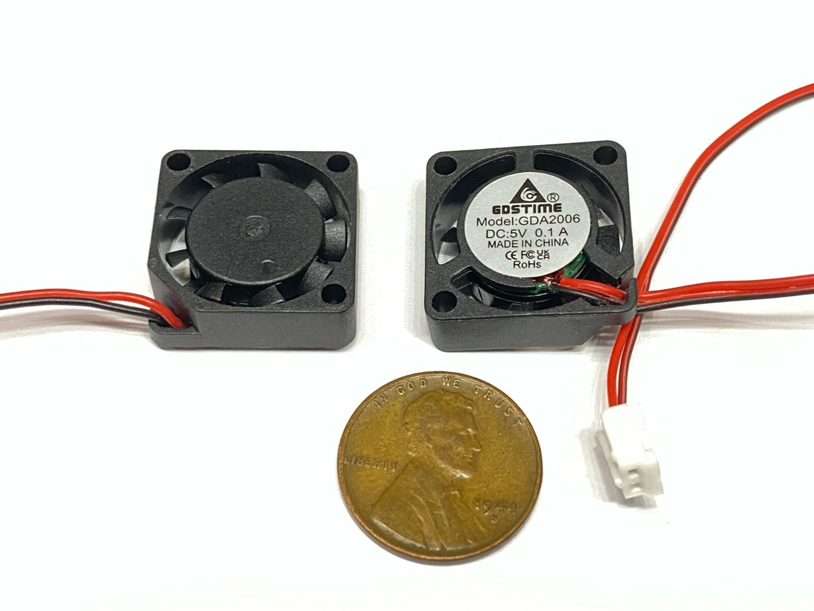 4 Pieces 2006 micro Small 5V DC Cooling Fan 20mm 6mm 2 Pin Mini axial 2cm E36