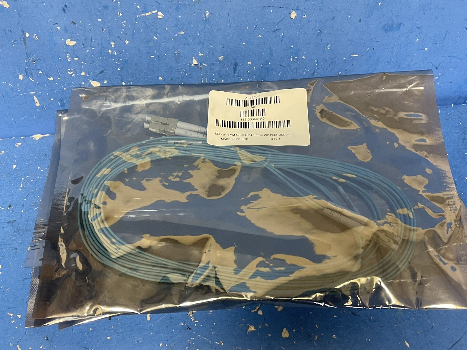 “LOT OF 5″X66250-5 NetApp 1.6m OM4 LC-LC Fiber Optic Network Cable 112-00344+A0
