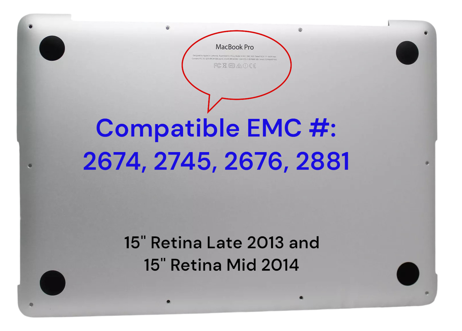 Genuine Apple MacBook Pro 15″ Late 2013 Mid 2014 A1398 LCD Display Assembly