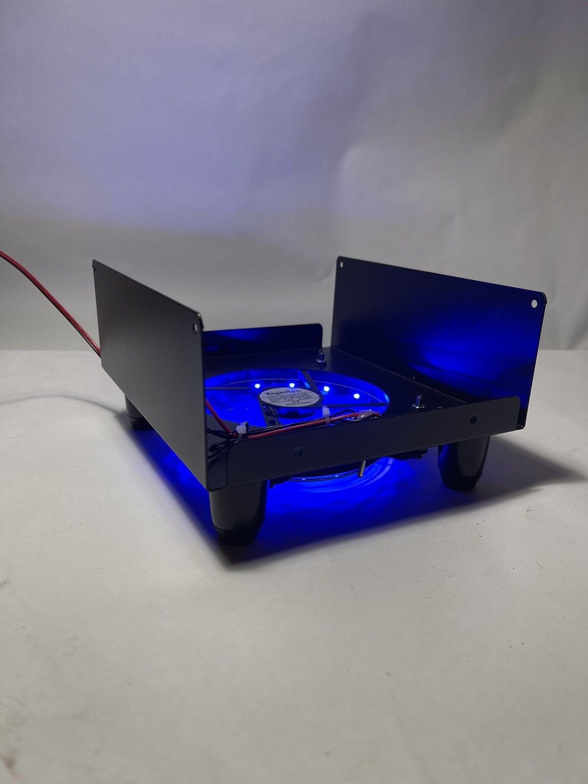 COOLING FAN KIT STAND W/ BLUE LED FAN Fits CB 7” Width 7.75” Depth Universal Fit