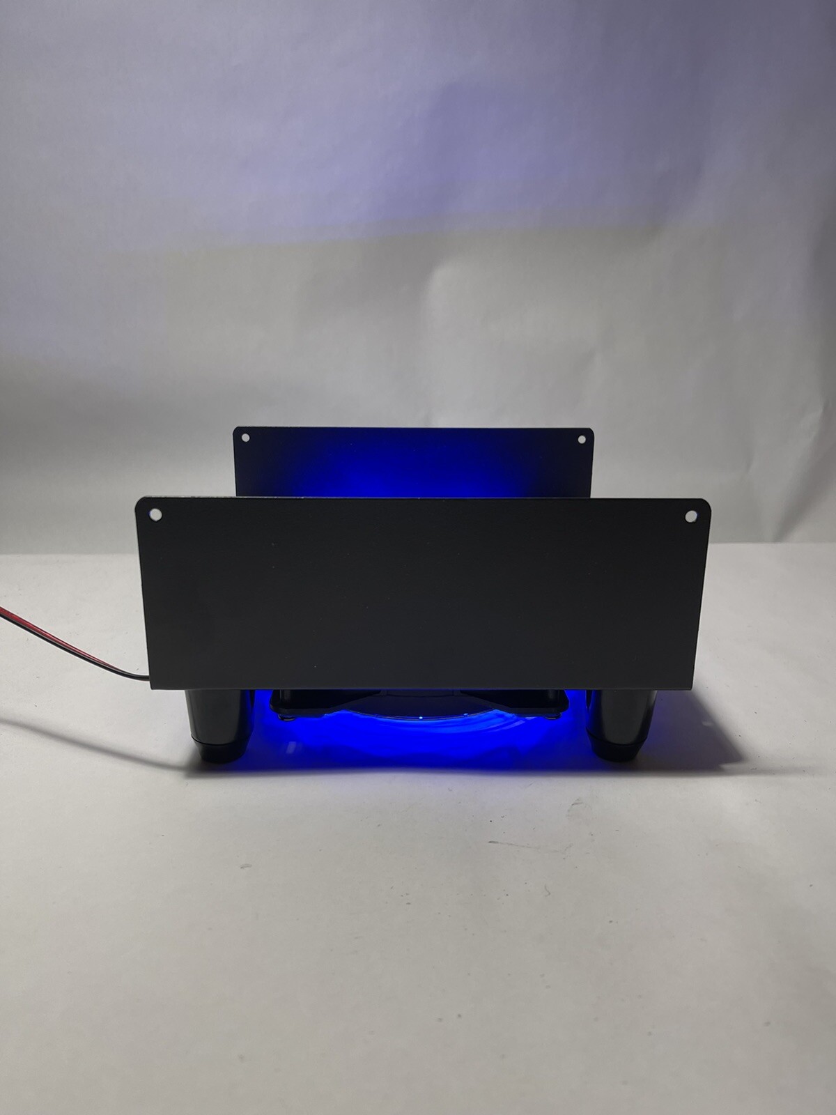 COOLING FAN KIT STAND W/ BLUE LED FAN Fits CB 7” Width 7.75” Depth Universal Fit