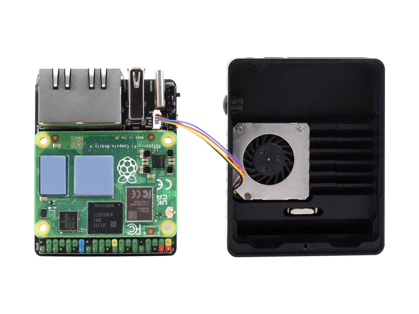 Waveshare Mini Dual Gigabit Ethernet Base Board Designed for Raspberry Pi CM4