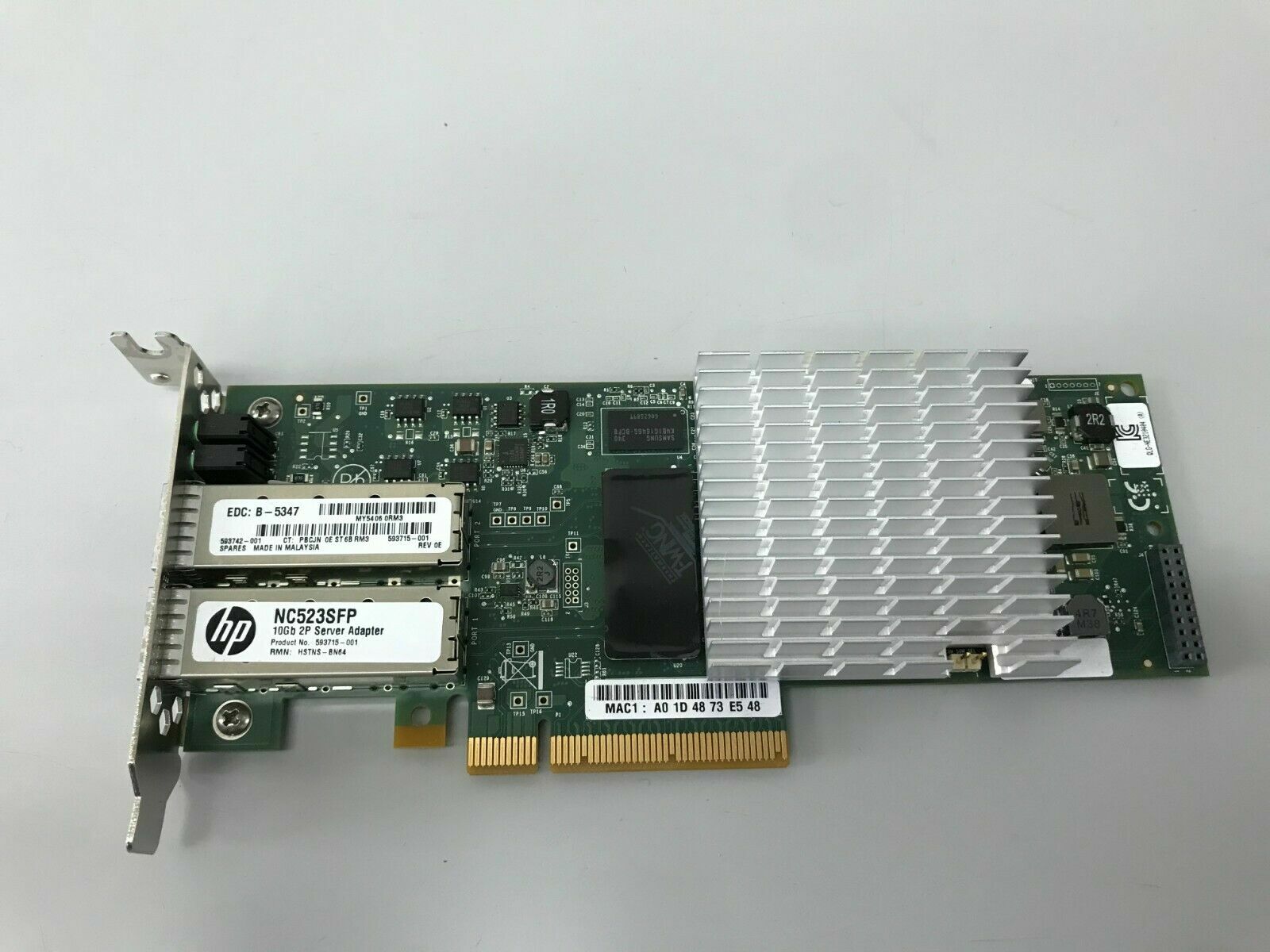 Low Profile HP NC523SFP 593717-b21 593742-001 593715-001 10Gb network card