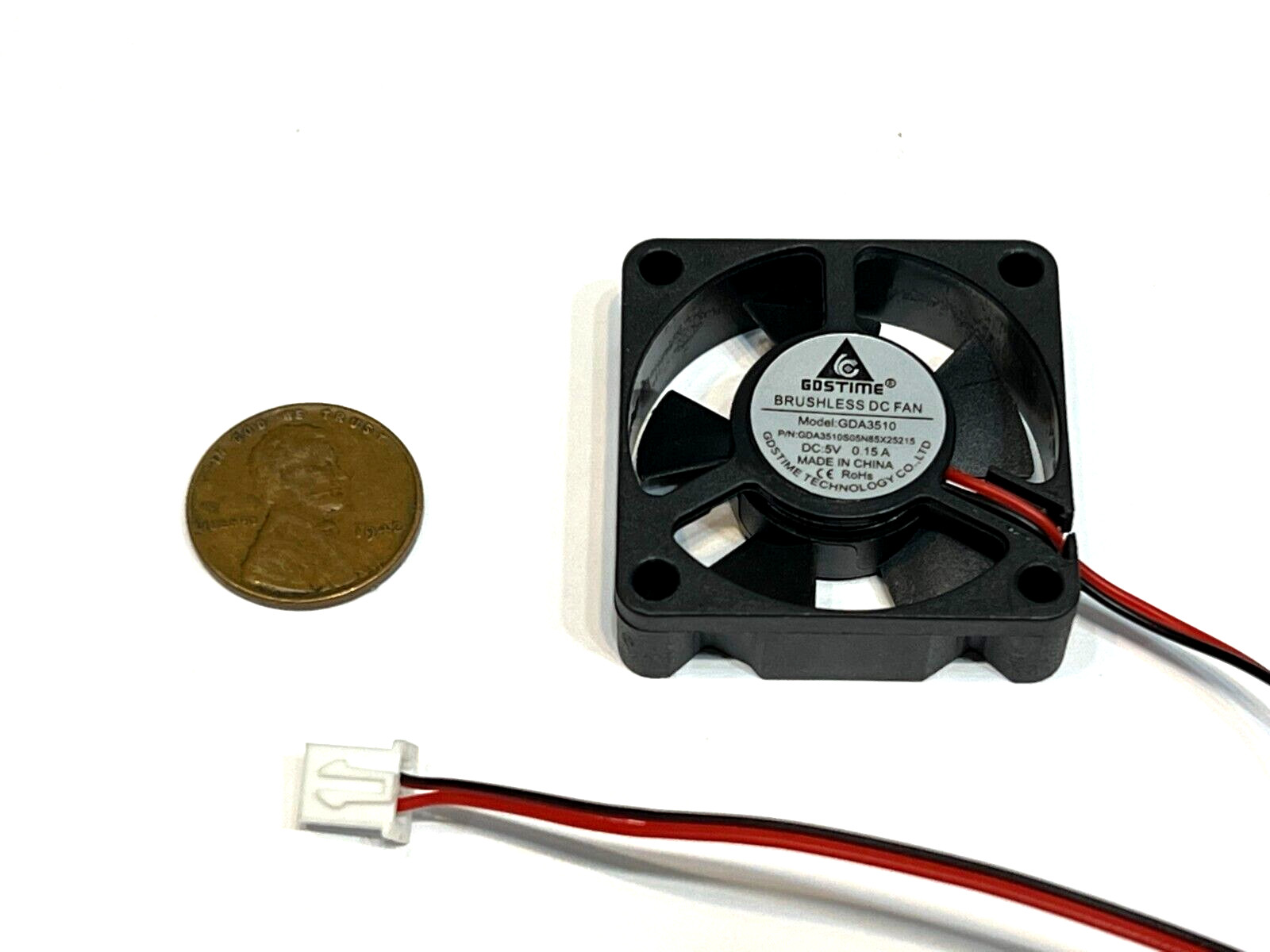4 Pieces Axial box fan cooling quiet small 3510 35mm x 10mm pc 2pin 5v C9