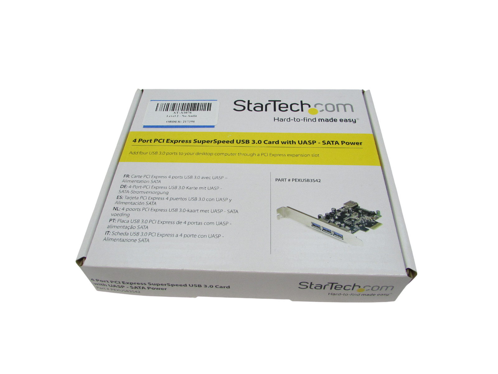 Startech.com PEXUSB3S42 4-Port PCI Express PCIE USB 3.0 Card Adapter