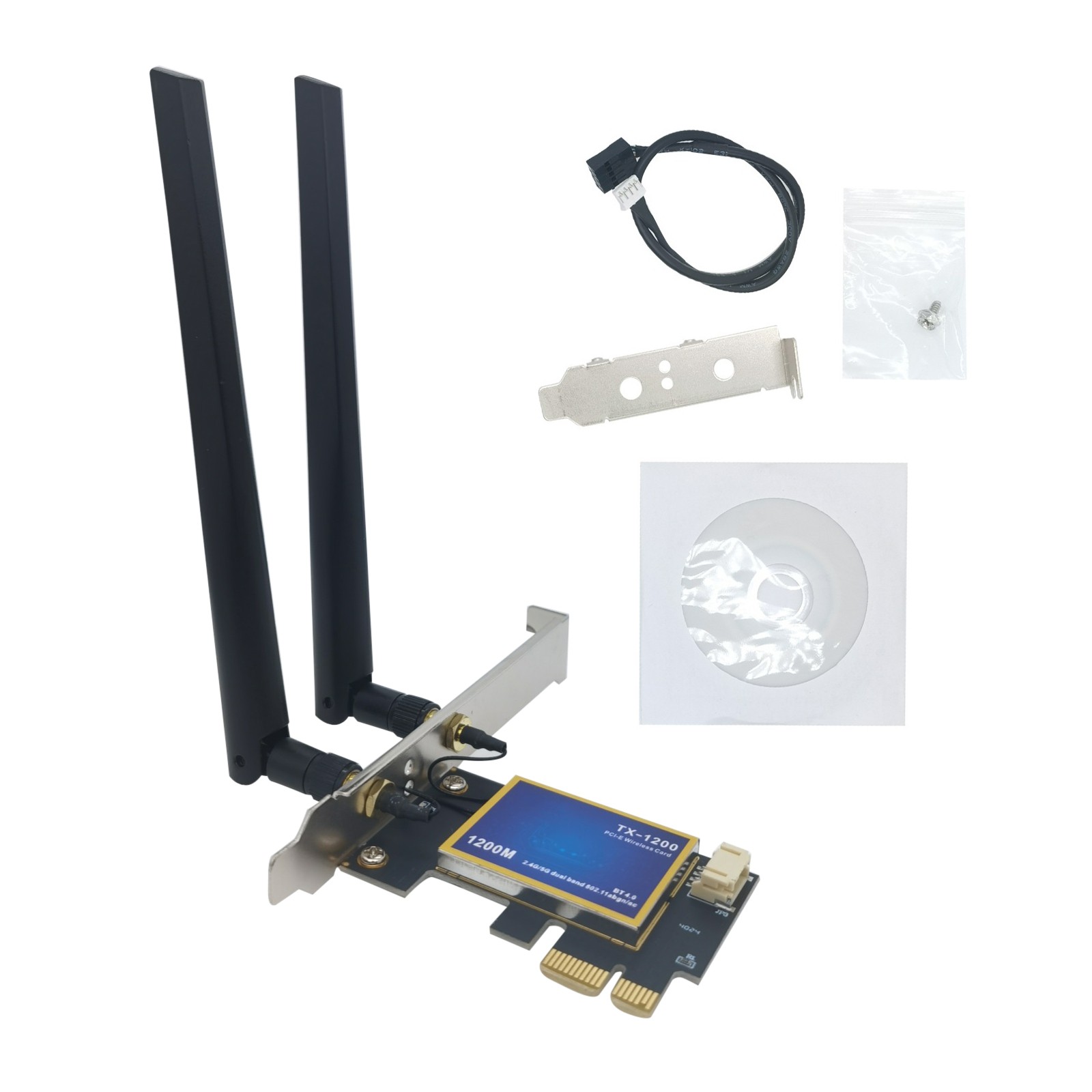 Wireless Network Bluetooth 4.0 Card With 2.4G 300mbps And 5G 867mbps Speeds