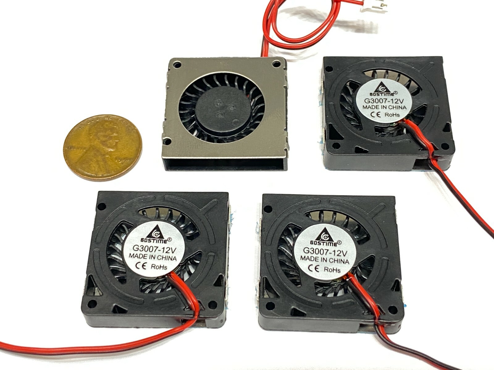 4 Pieces 3d printer fan DC 12V 3007 3CM mini turbo blower cooling 2pin mini