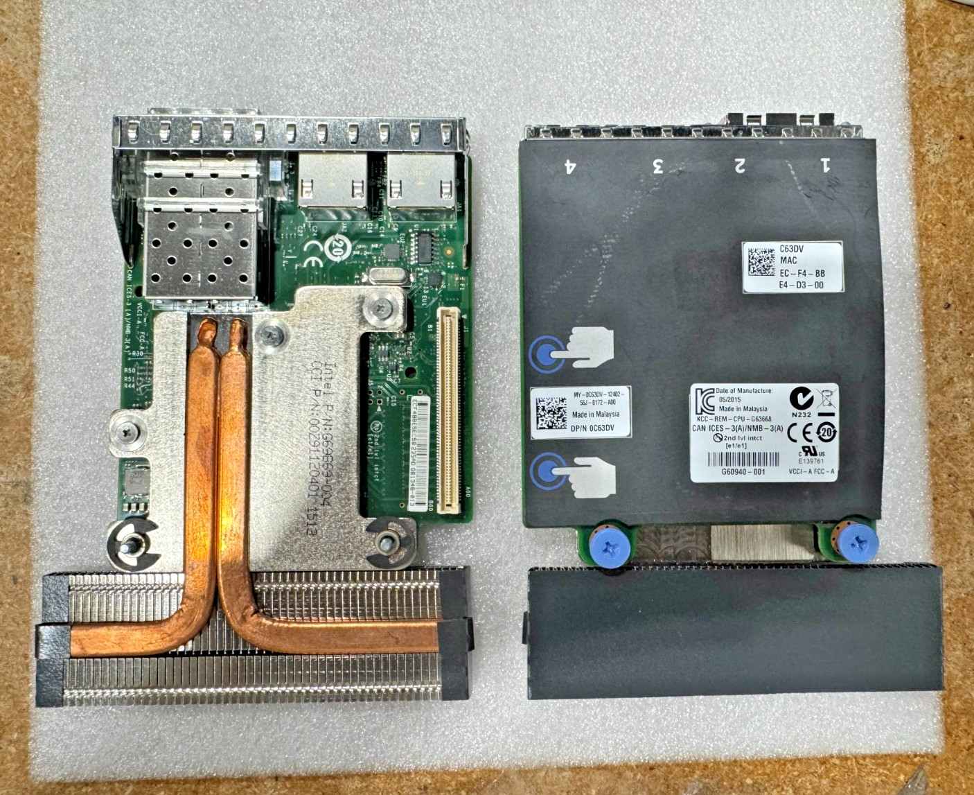 Dell C63DV Quad Port 2x 1GBASE-T + 2x 10GB SFP+ rNDC | Intel X520 I350 (129-PS)