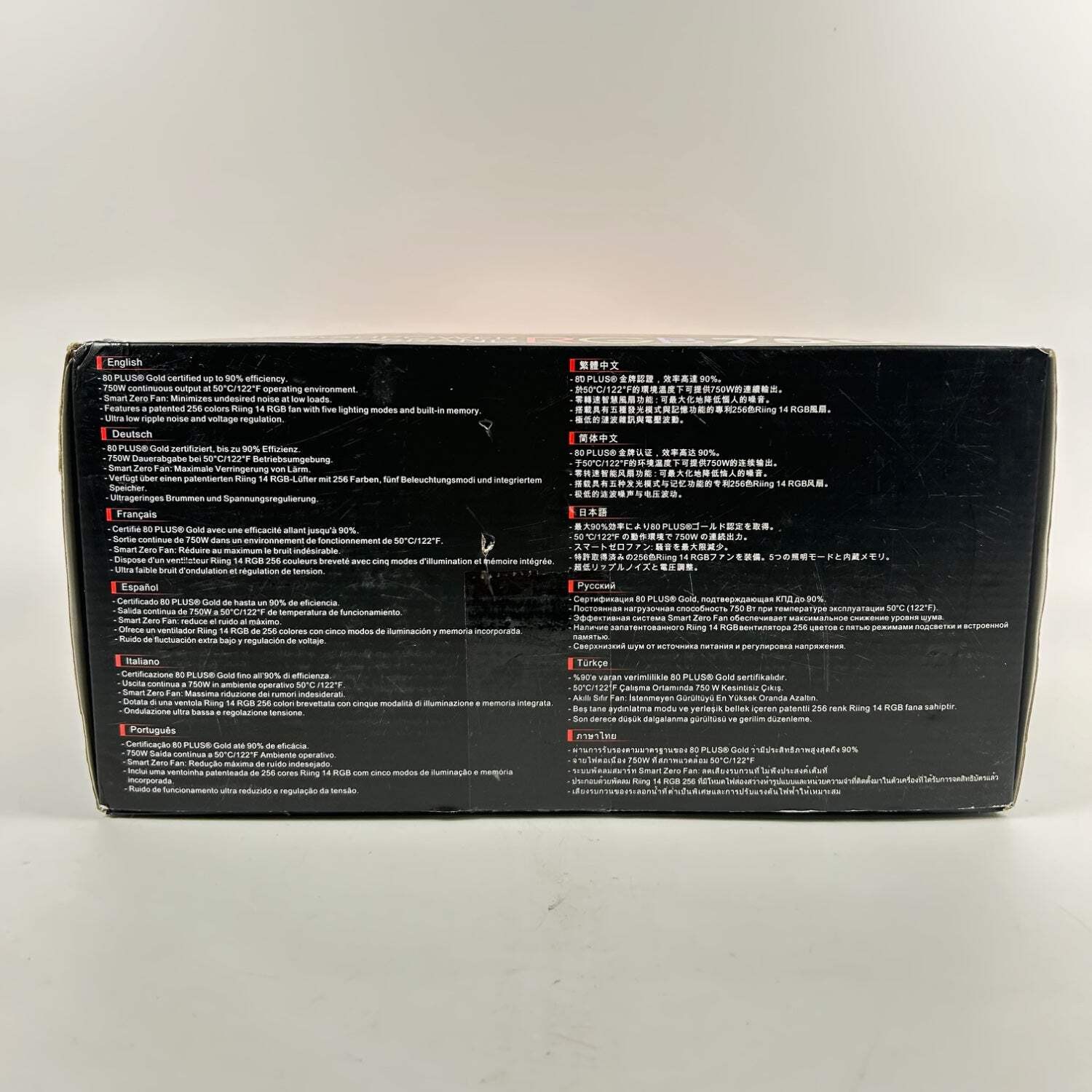 New Thermaltake Toughpower Grand RGB TPG-0705F-R 80 Plus Gold 750W Fully Modular