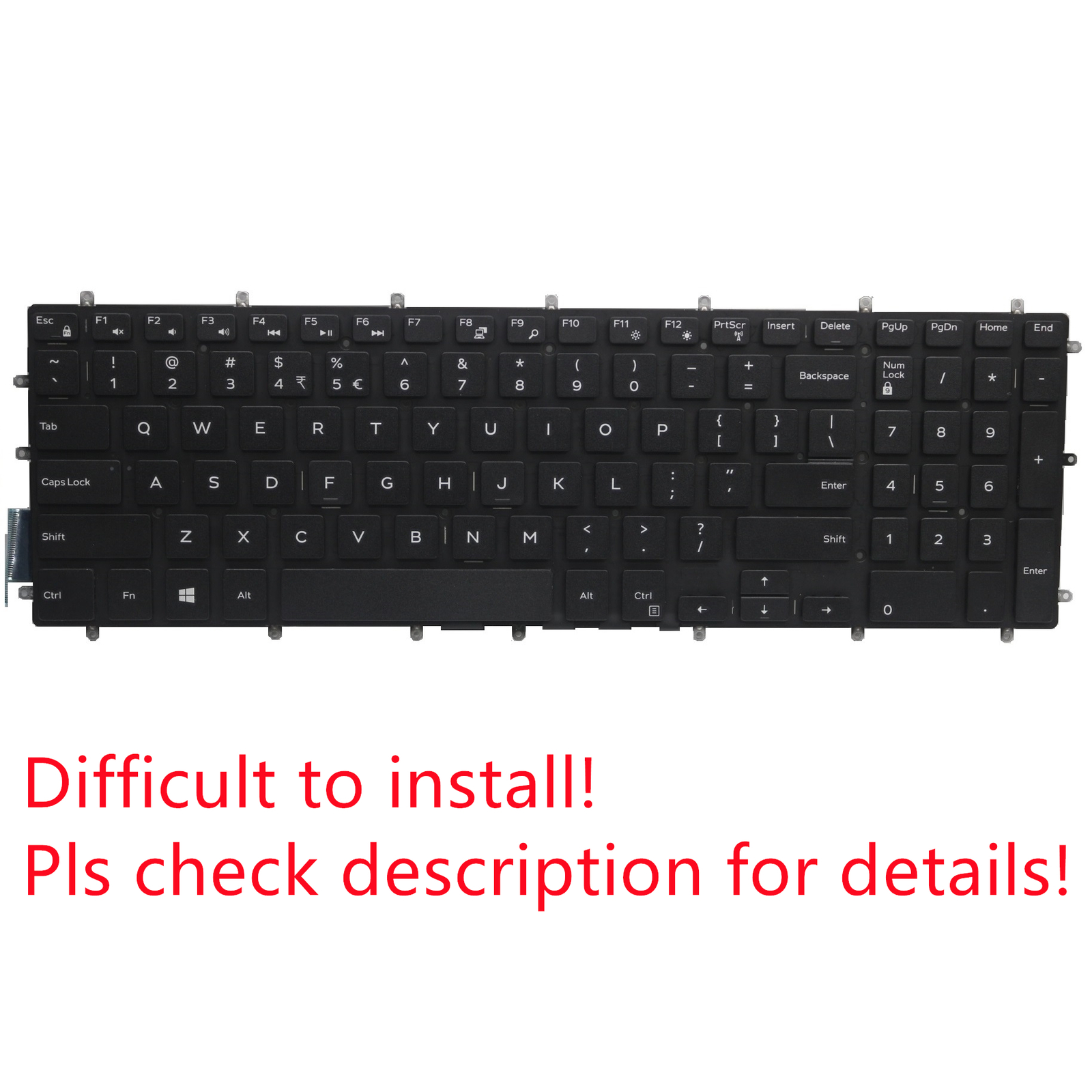 Original US Non-Backlit Keyboard for Dell Inspiron 3780