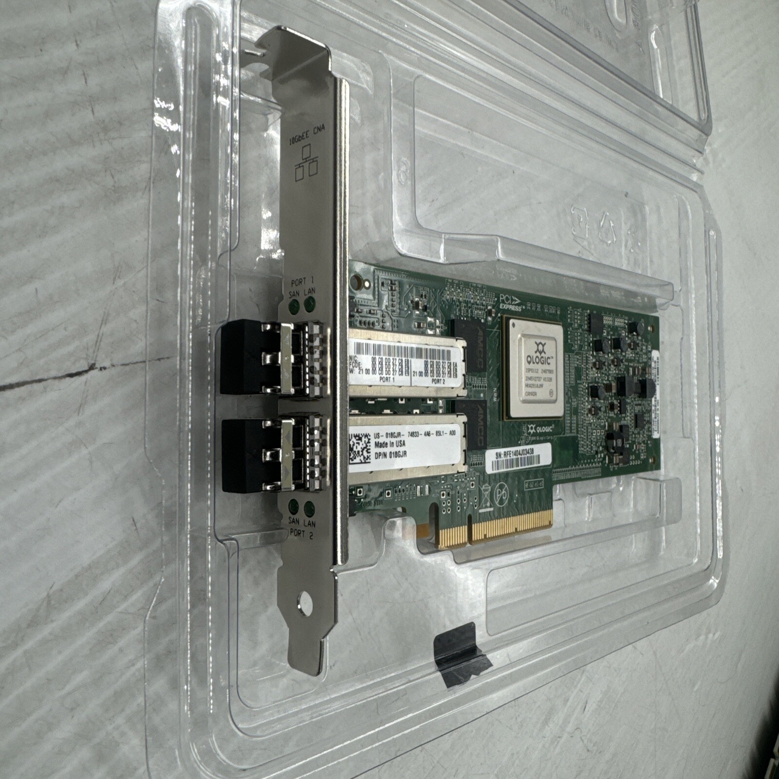 NEW OPEN BOX QLogic QLE8152 Dual Port 10Gb Converged Network Adapter Card