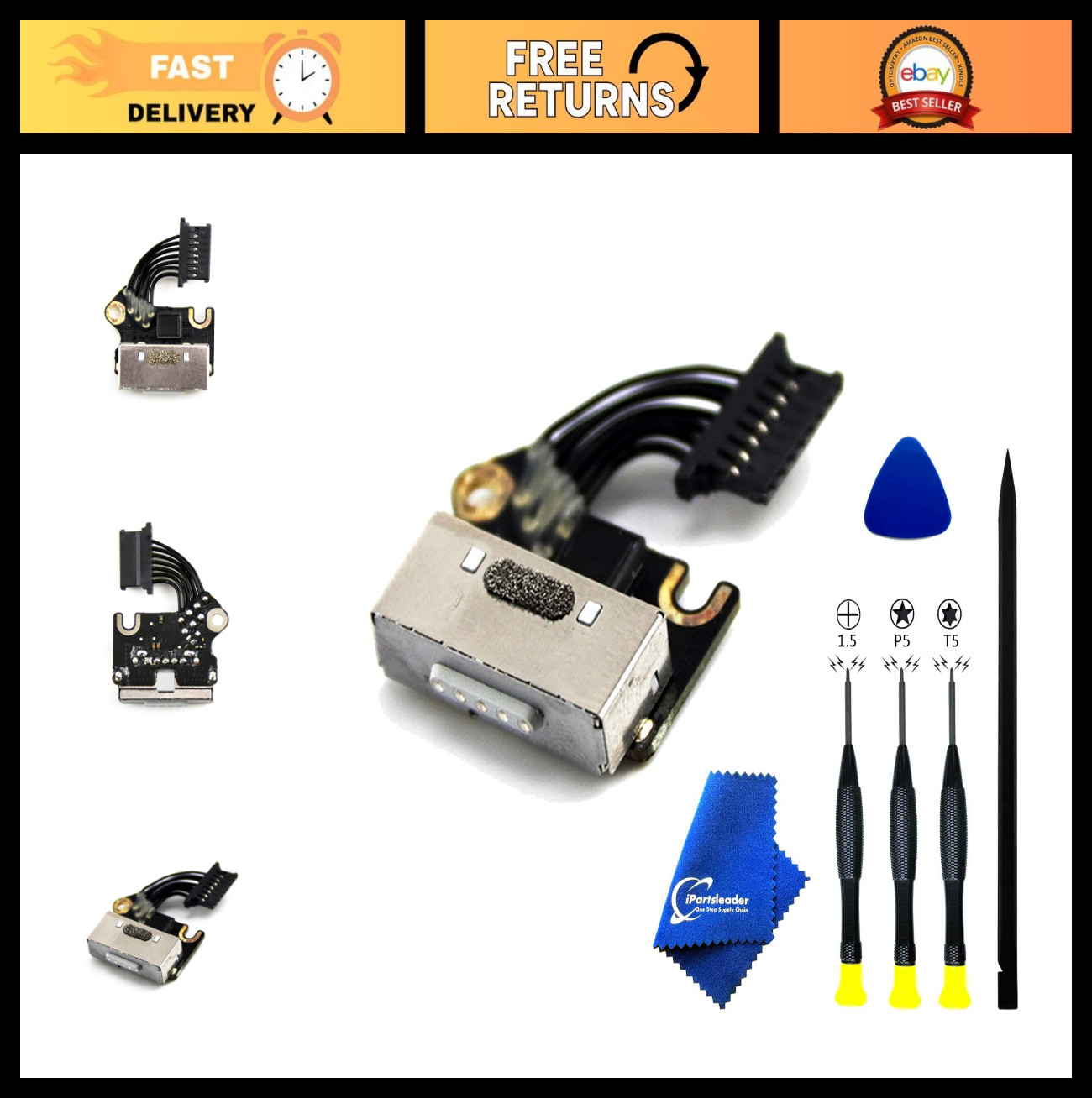AC DC Power Jack Board Charging Port for MacBook Pro Retina 13″ A1425 923-0222