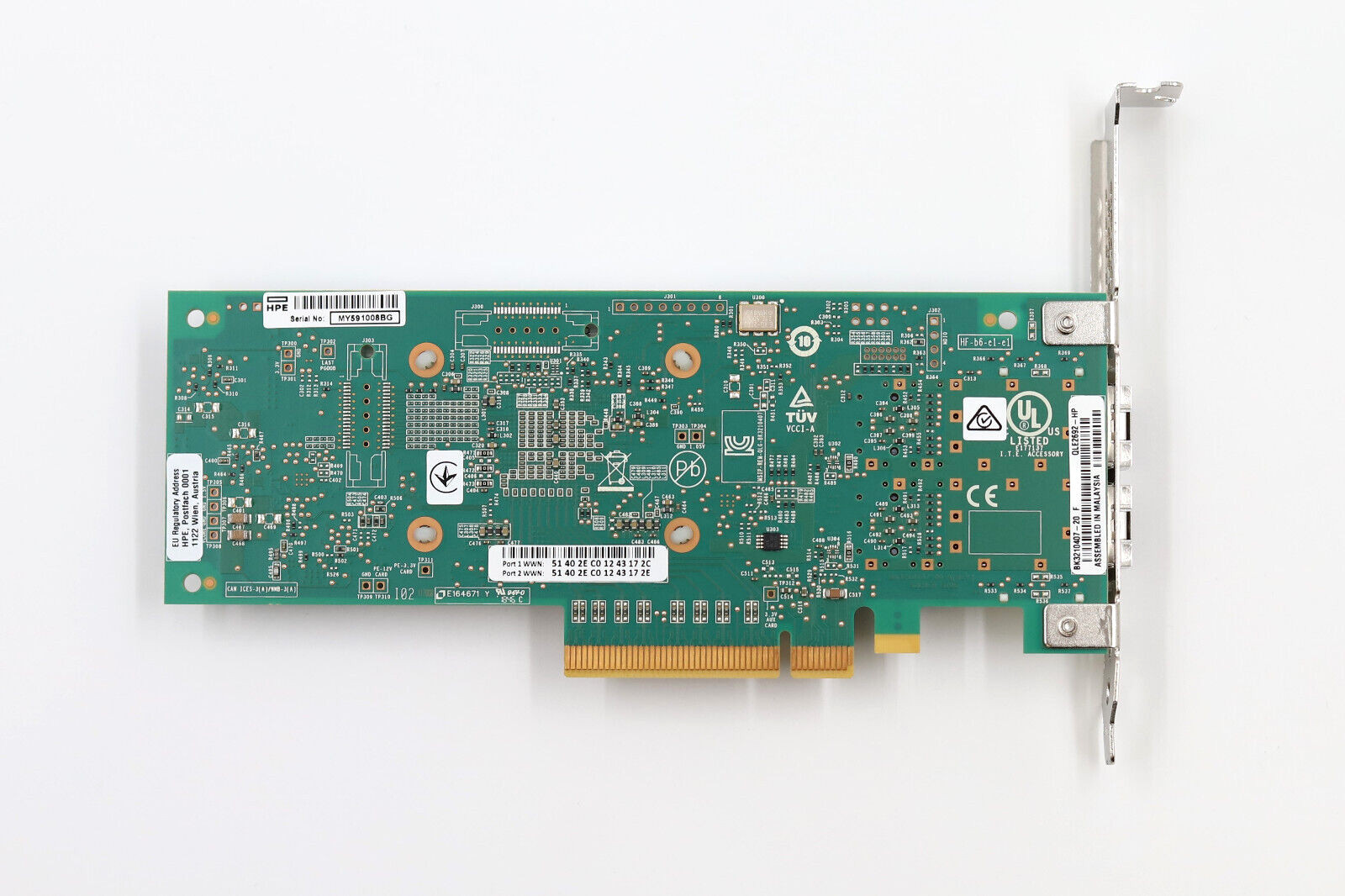 HP SN1100Q Dual-Port 16GbE Fiber Channel PCIe X8 Host Bus Adapter P/N:853011-001