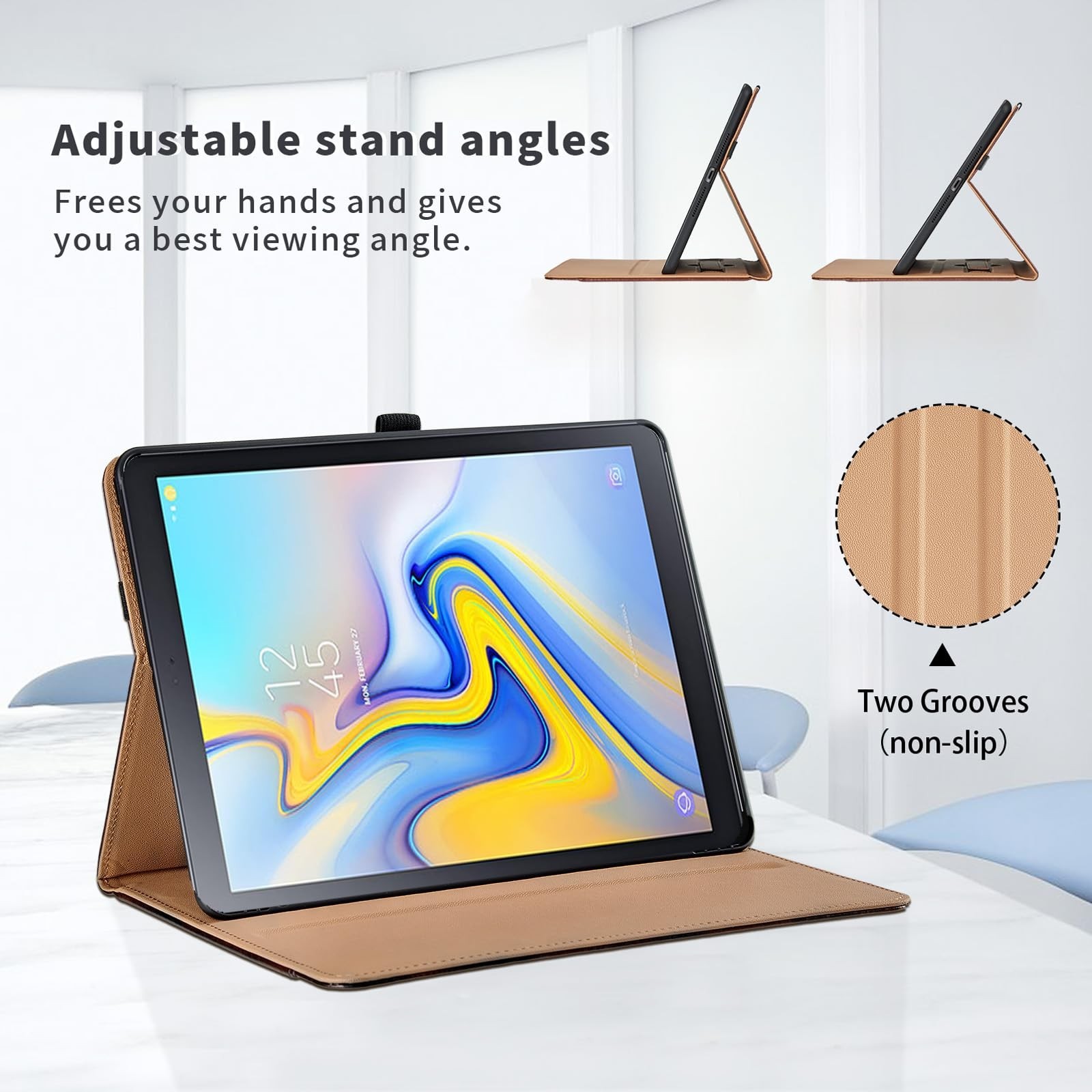Case for Samsung Galaxy Tab A 10.5 2018 SM-T590/T595/T597, PU Leather Folio S…