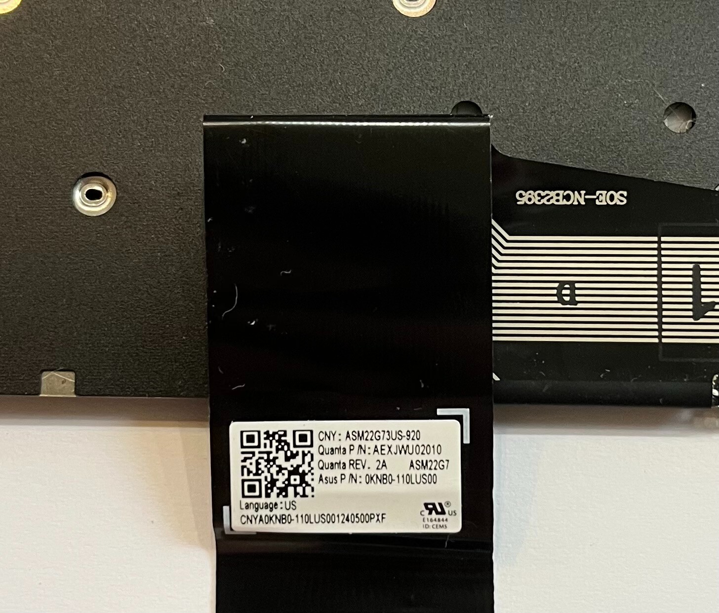 Asus Vivobook 14 X1404Z US Keyboard One Key Cap + Hinge 0KNB0-110LUS00 Genuine