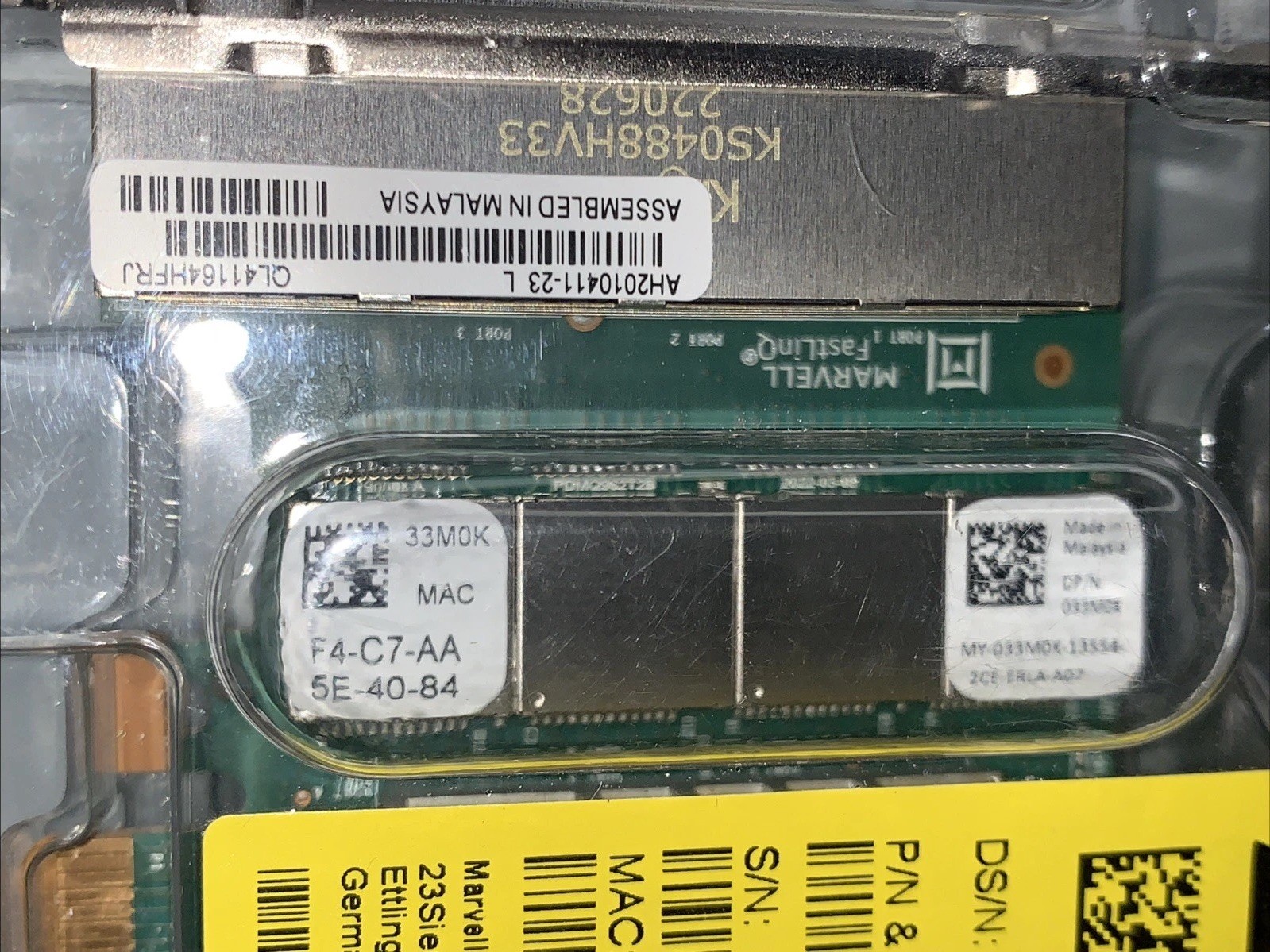 Dell Qlogic QL41164HFRJ Quad Port 10GbE RJ-45 10GBase-T Network Card 33M0K