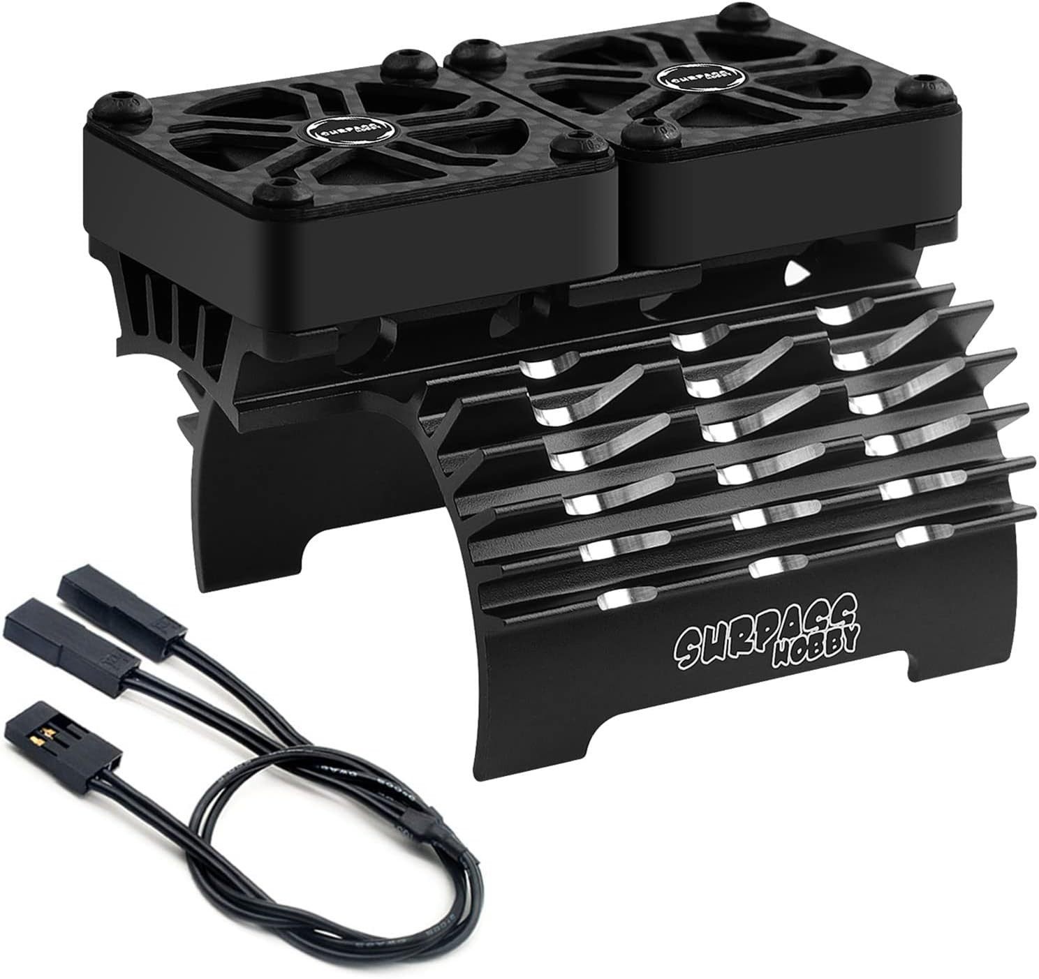 RC Cooling Fans 1/5 16000 High RPM 40mm Twin Motor Cooling Fans w/Metal Heatsink