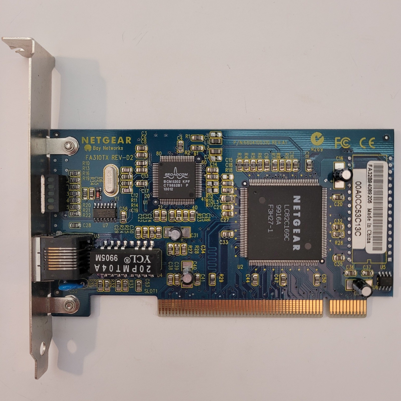 Netgear Network Interface Card Unisex FA310TX REV-D2 PCI 10/100 Fast Ethernet