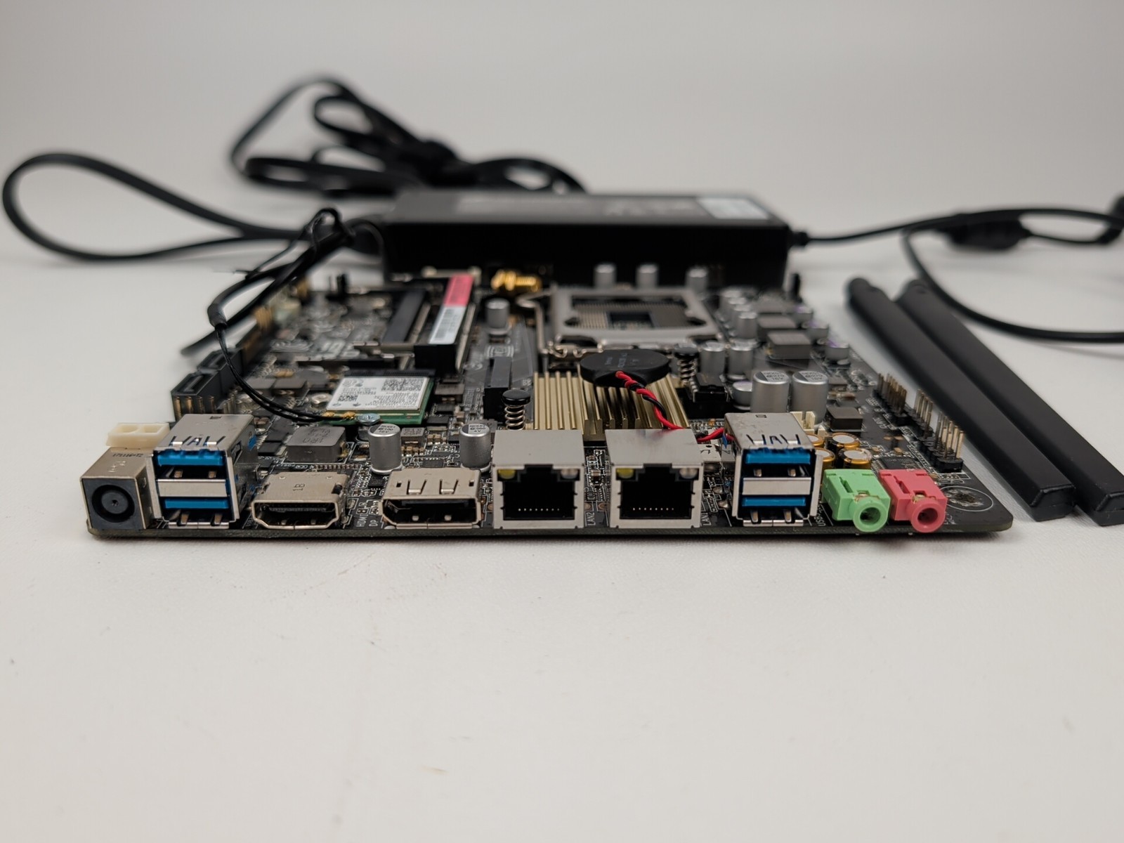 ASUS H110T LGA1151 Motherboard Intel Mini-ITX w/ I/O Shield, Wifi, Power Adapter