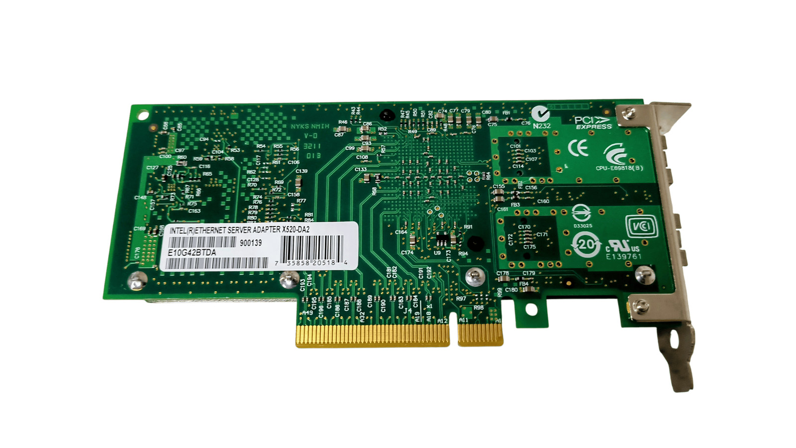 E10G42BTDA Intel X520-DA2 2 Port 10Gb Network Adapter 900139 Half Height No SFP