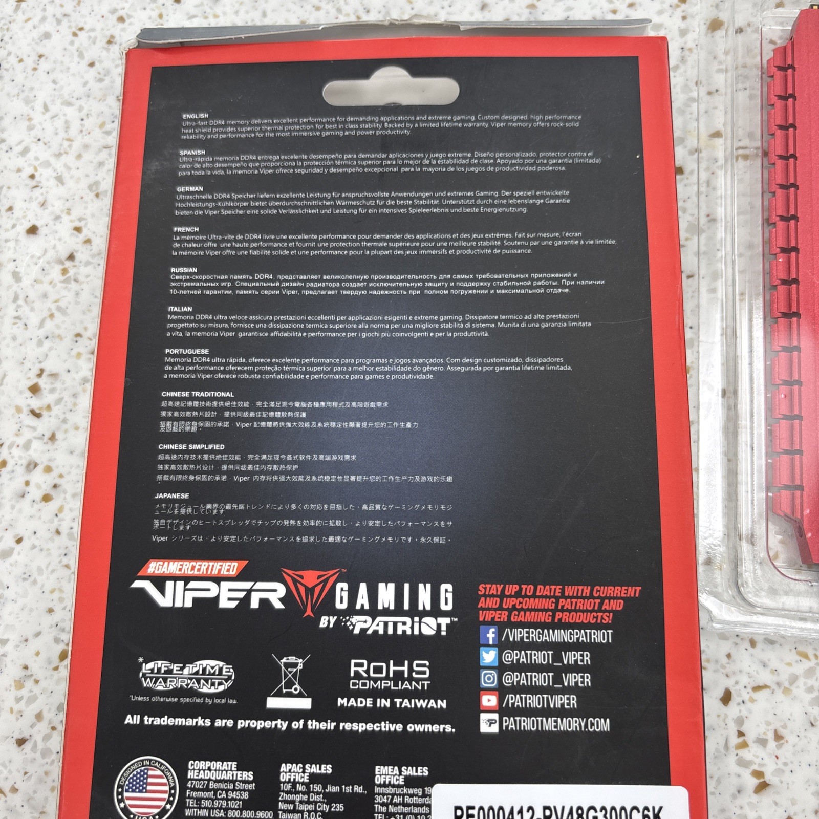 Viper Patriot DDR4 Dual Channel Memory 2x4GB