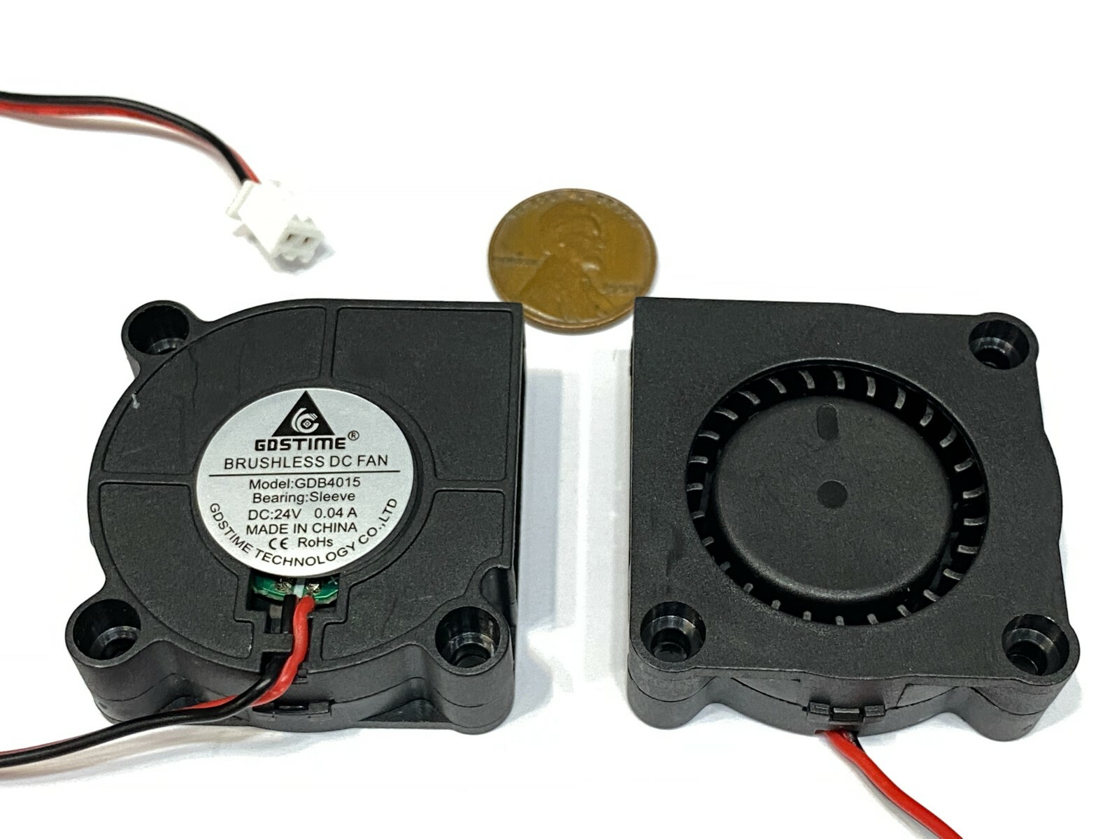 4 Pieces 24V Brushless 4015 Cooling Fan Blower 2pin 40mm 3D Printer Computer E36