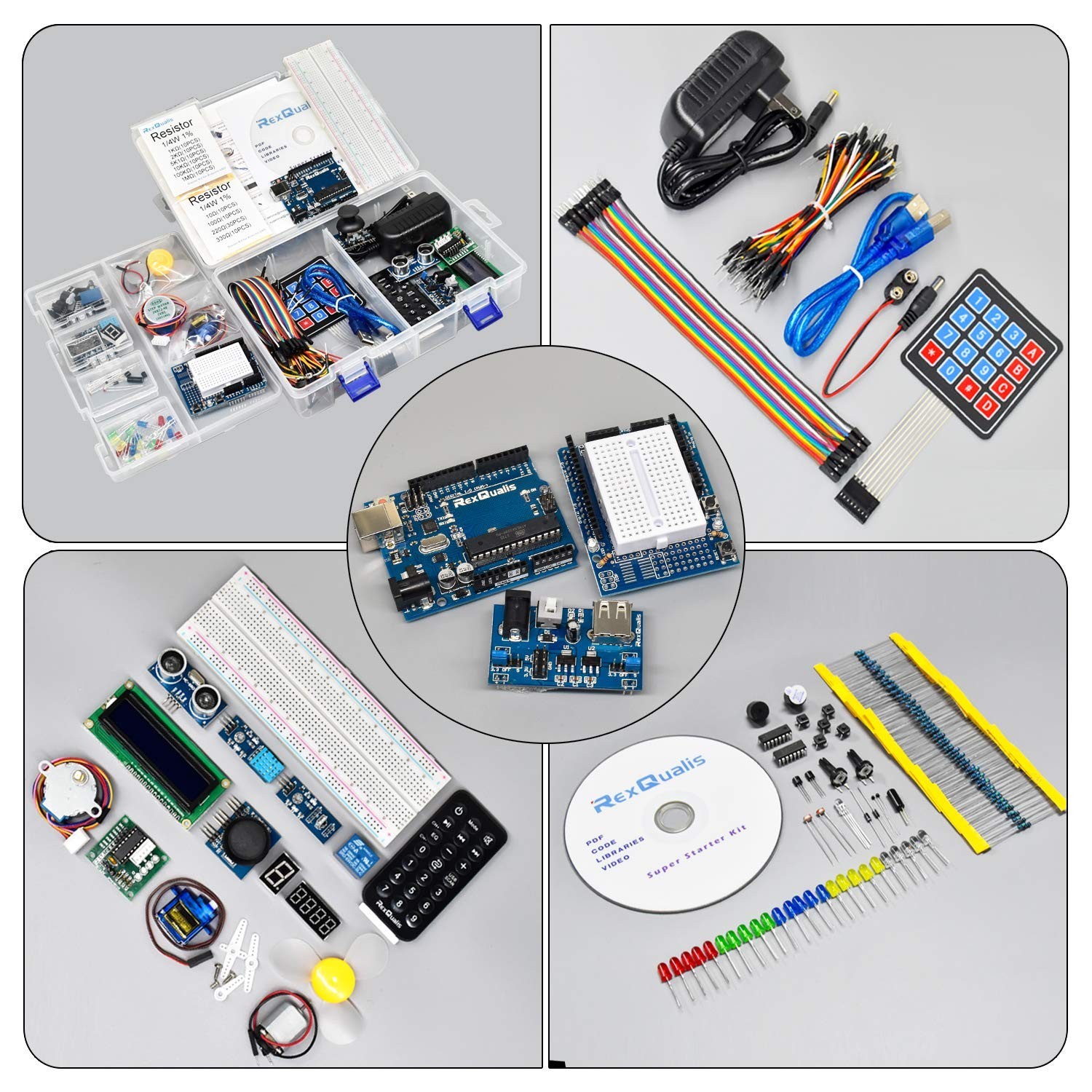 Super Starter Kit Based on Arduino UNO R3 with Tutorial and Control… Fast Ship
