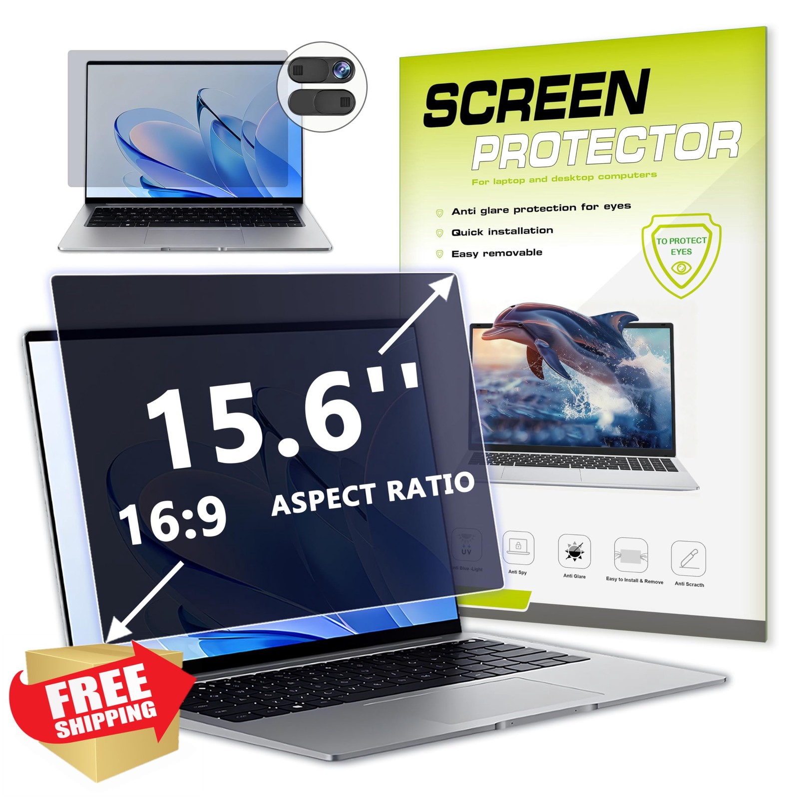 YongMai 15.6″ 16:9 Laptop Privacy Screen
