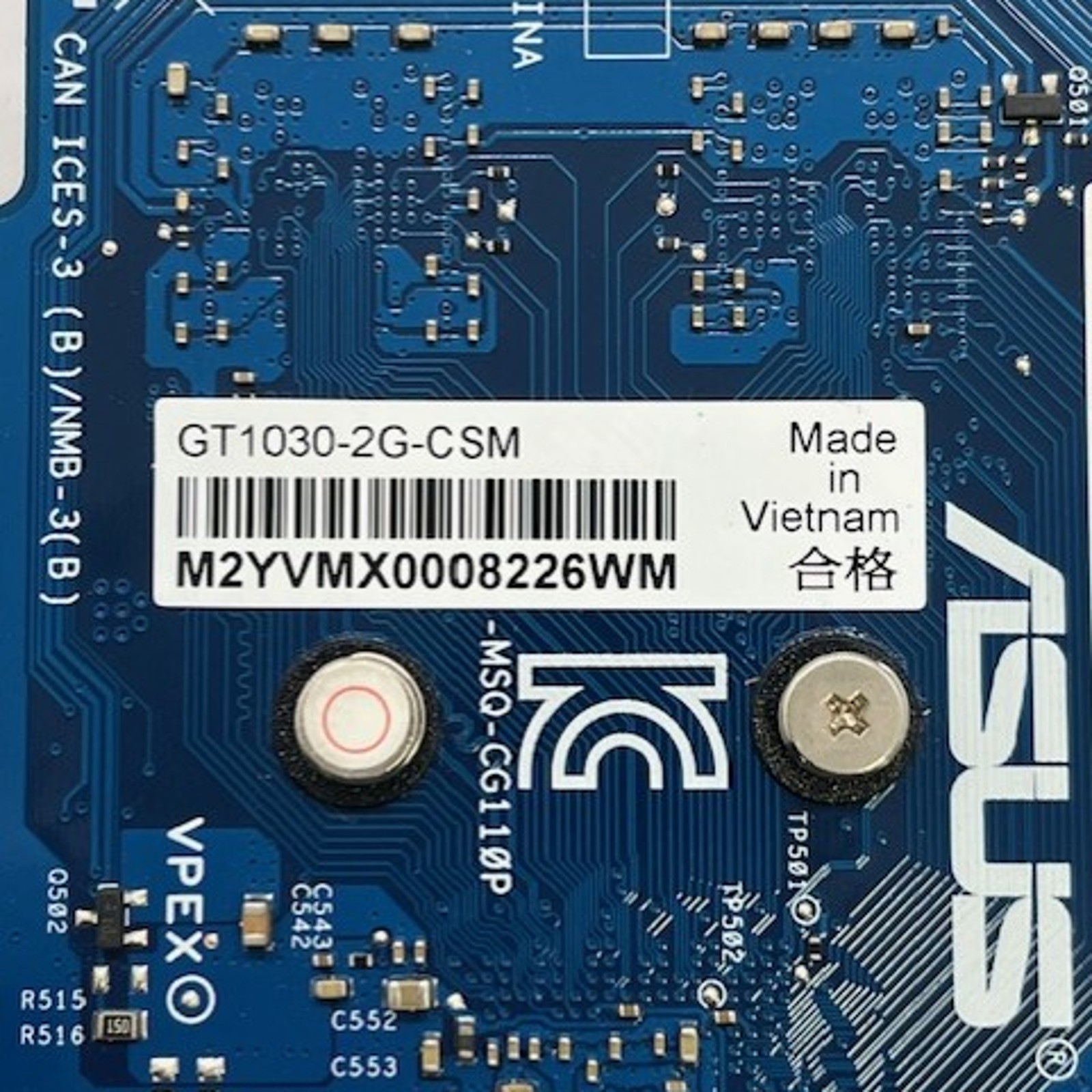 ASUS GT 1030 Silent CSM 2GB GDDR5 1x DVI, 1x HDMI High Profile GPU GT1030-2G-CSM