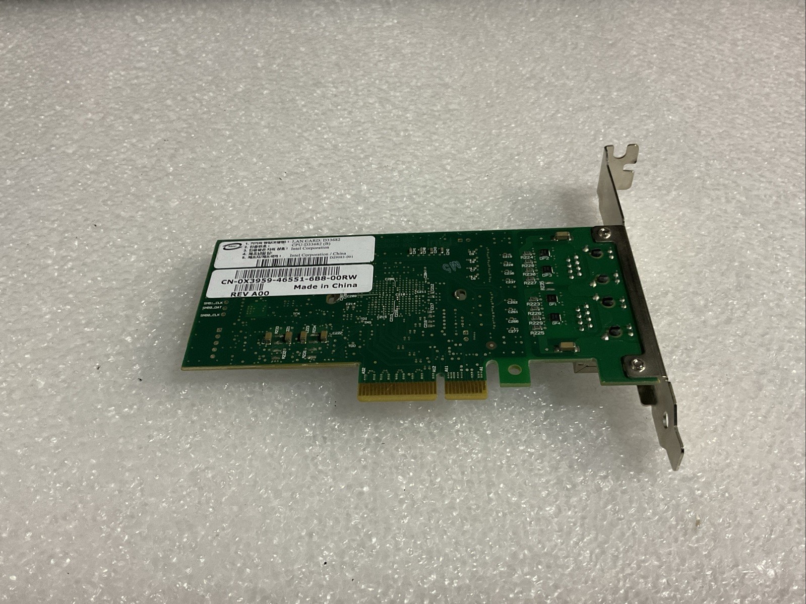 Dell 0X3959 Intel PRO/1000 PT Dual Port Lan Card D33682 RJ-45