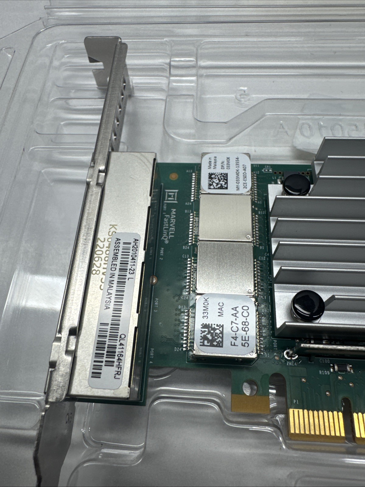 Dell QLogic FastLinQ QL41164HFRJ QUAD Port PCI-E 10GbE Ethernet Adapter – 33M0K